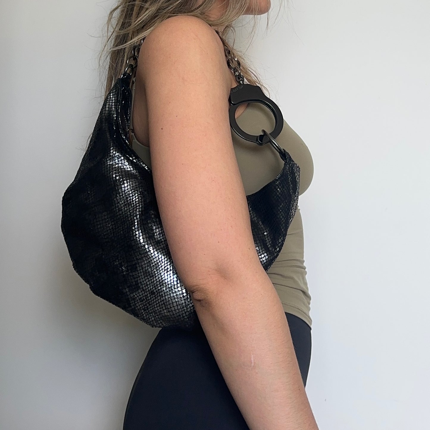 Cuffz 'Snake Bite' Large Barfly Bag with Swarovski Cuff