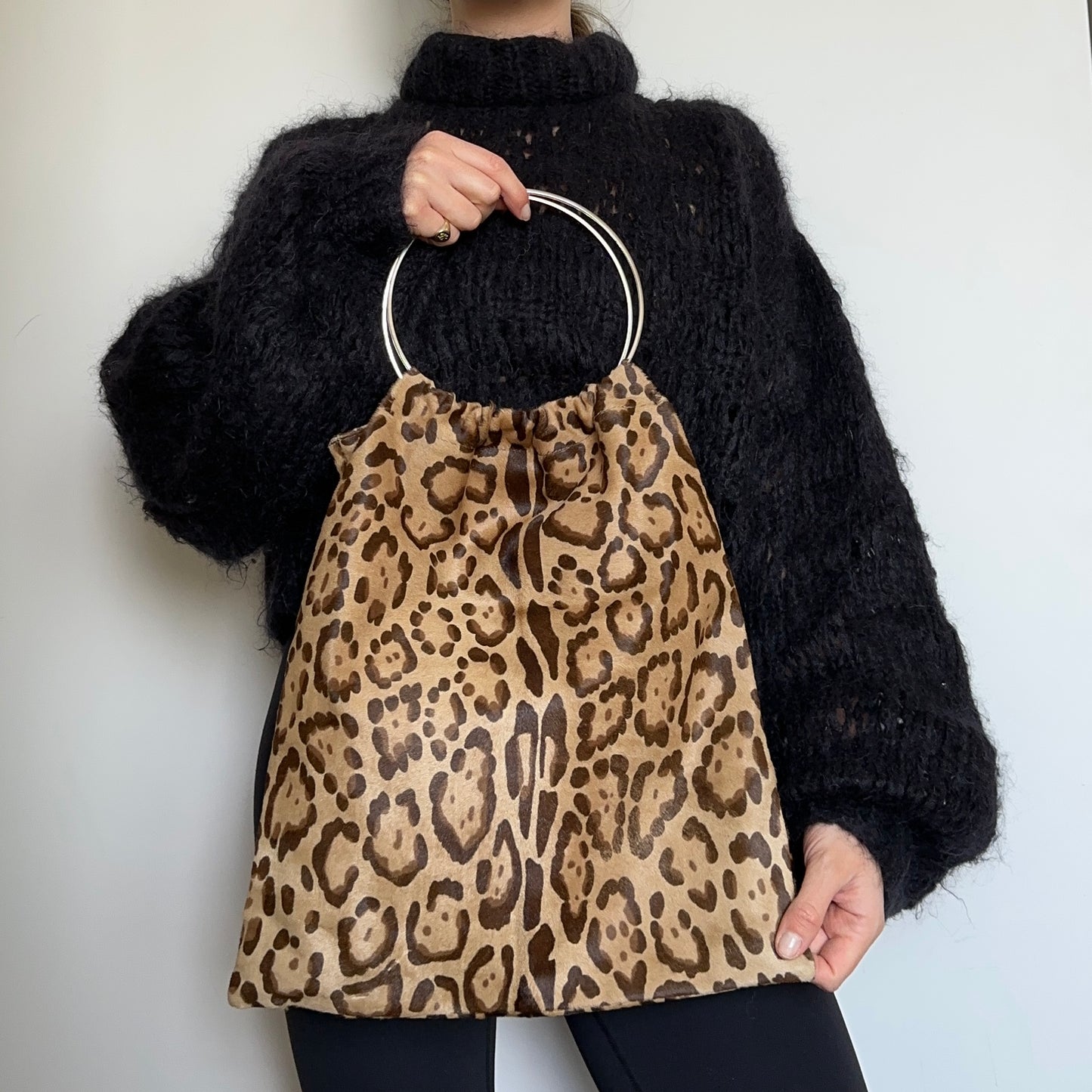 Fendi Cowhide Leopard Print Tote