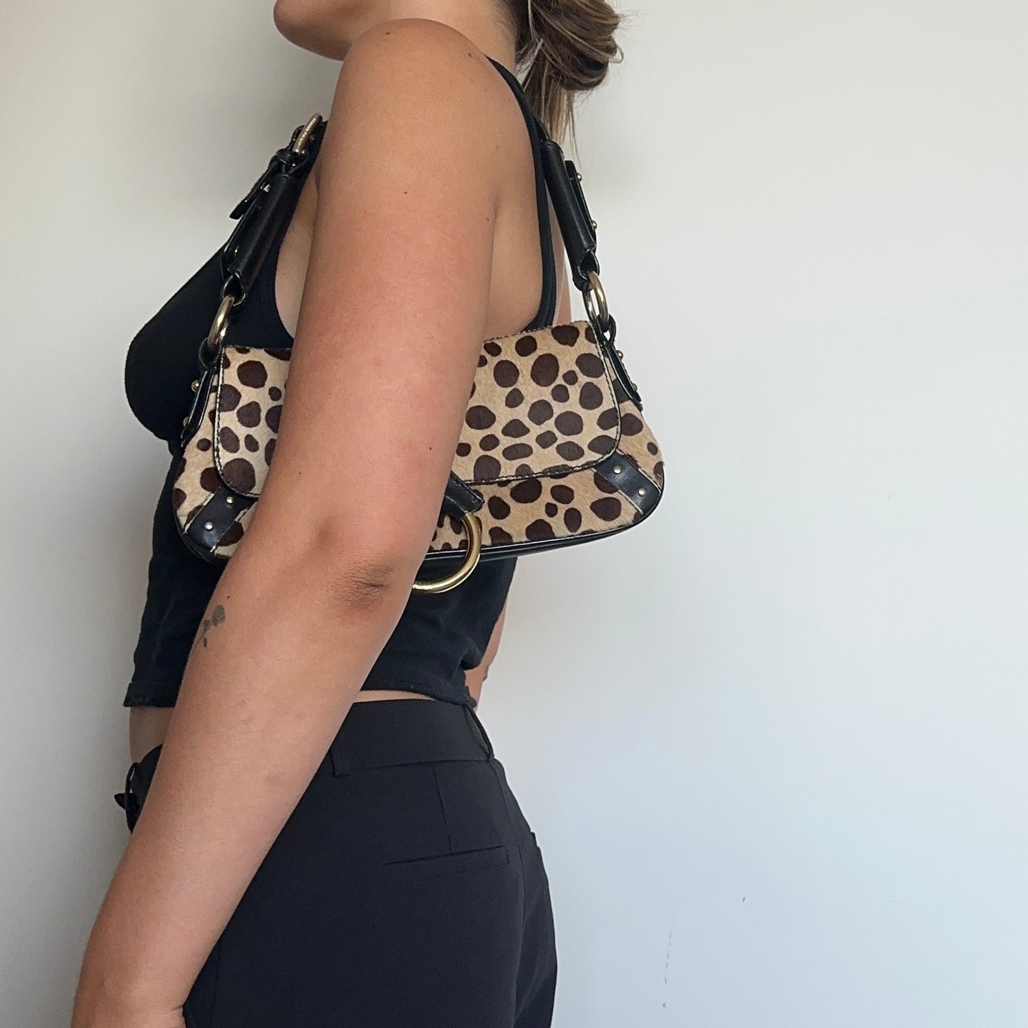 Dolce & Gabbana Flap Front Pony Hair Cheetah Print Bag