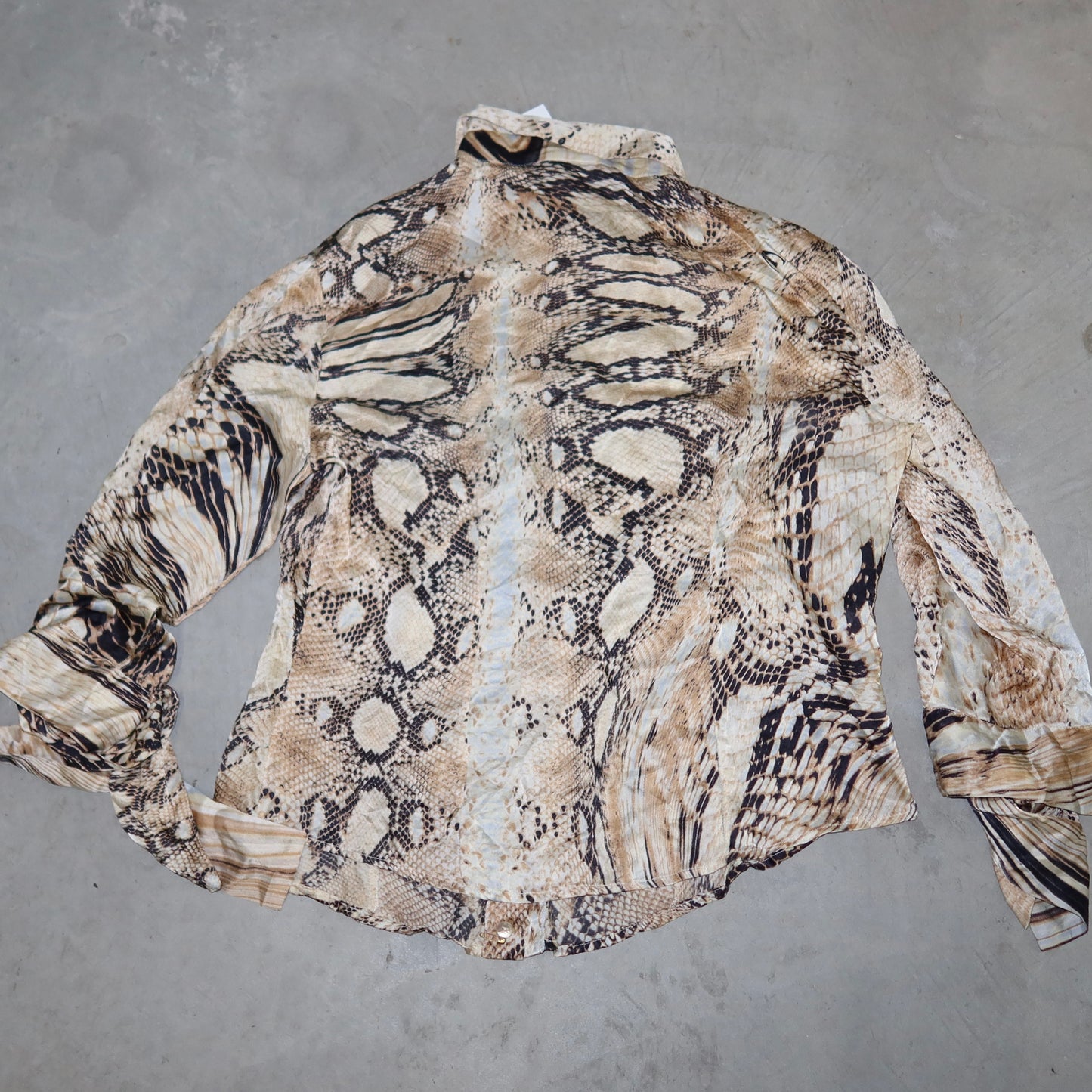 Just Cavalli Snake Print Silk Shirt
