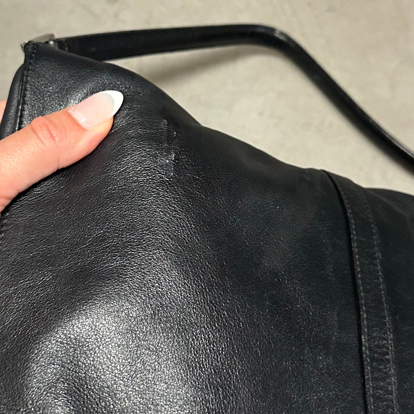 Gucci Square Black Leather Jackie Bag