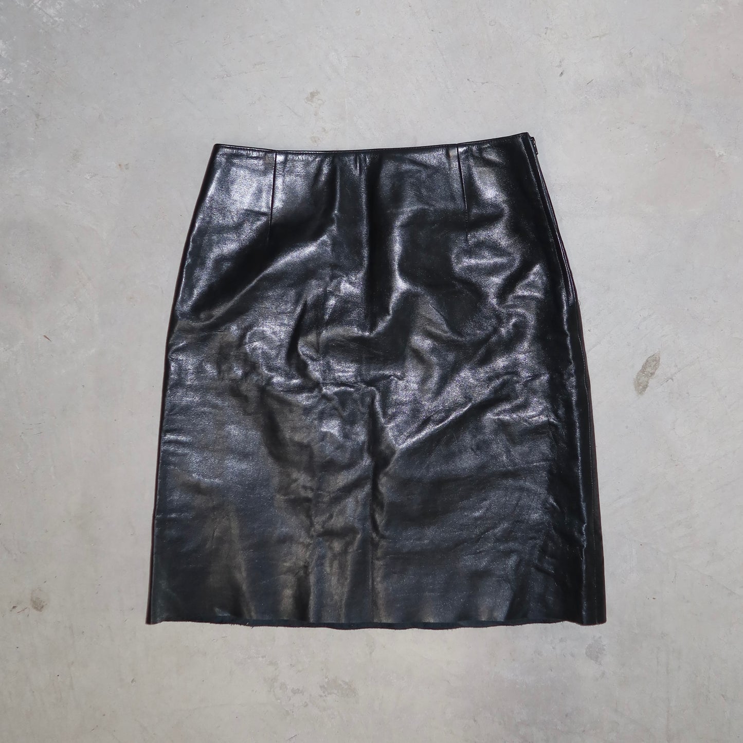 Miu Miu SS2000 Leather Pencil Skirt