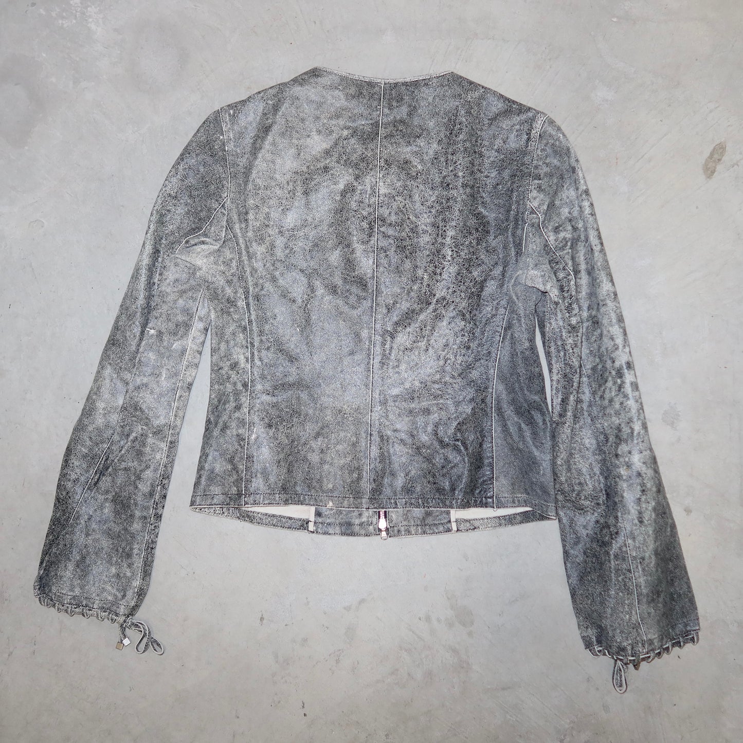 Emporio Armani SS2003 Grey Leather Jacket