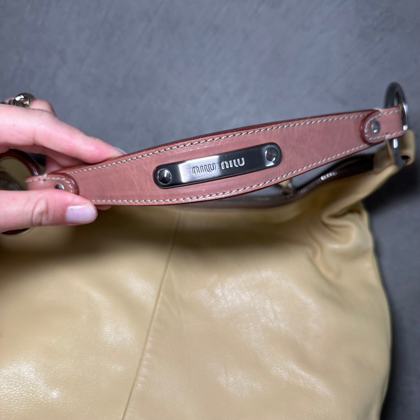 Miu Miu Yellow Leather Bag