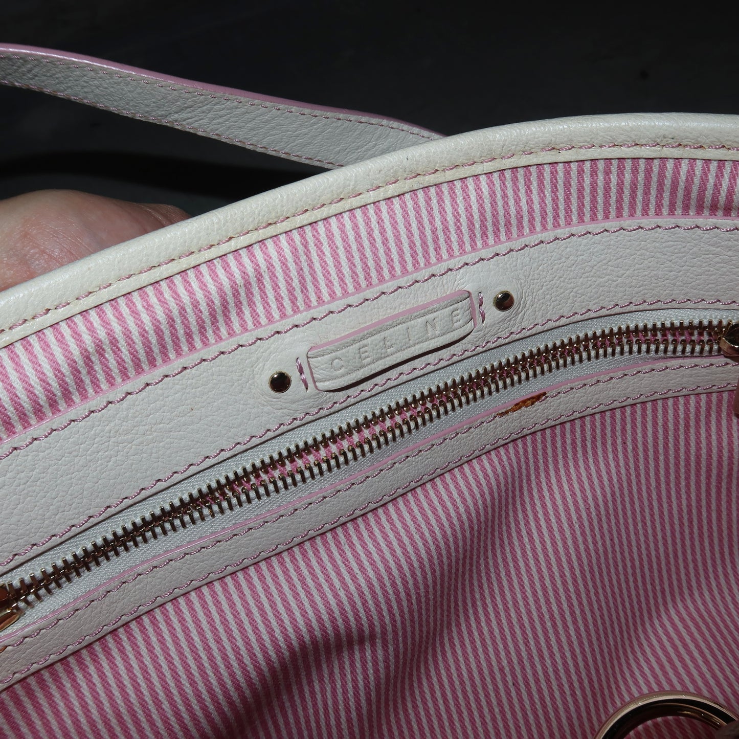Celine Rabbit Fur Pink Macadam Bag