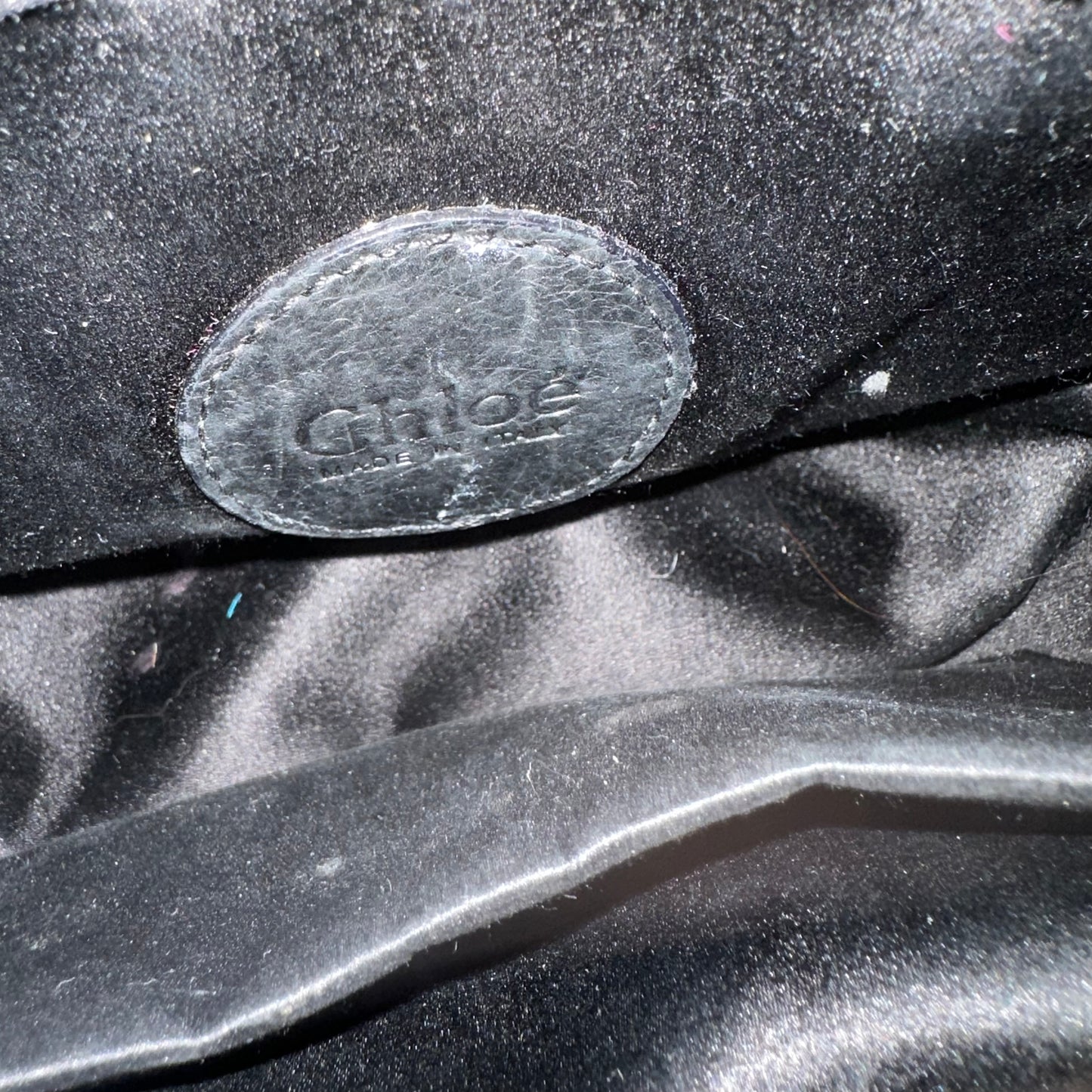Chloe Large Black Sequin Bracelet Bag