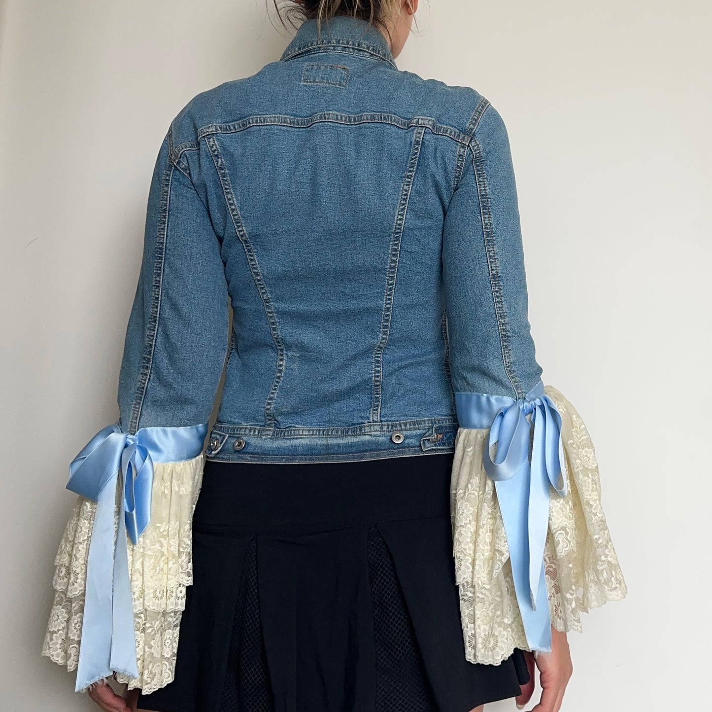 D&G SS2000 Lace Sleeve Denim Jacket