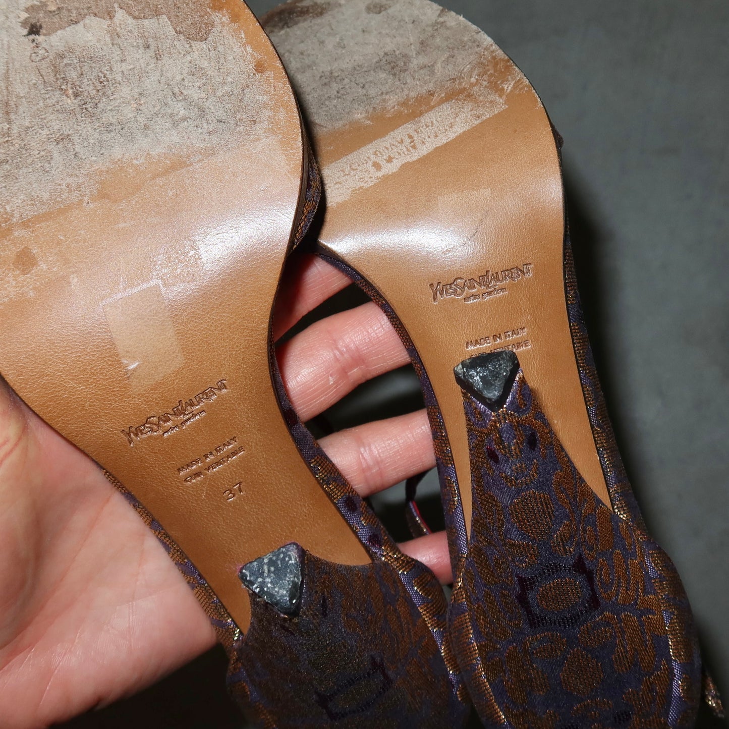 YSL by Tom Ford Brocade T-Bar Heels (37)