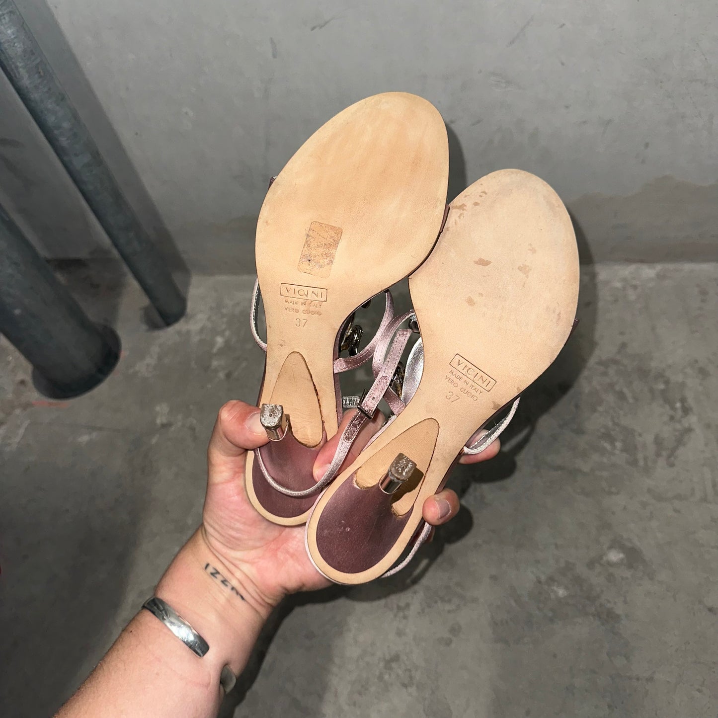 Giuseppe Zanotti Pink Satin Crocodile Heels (37)