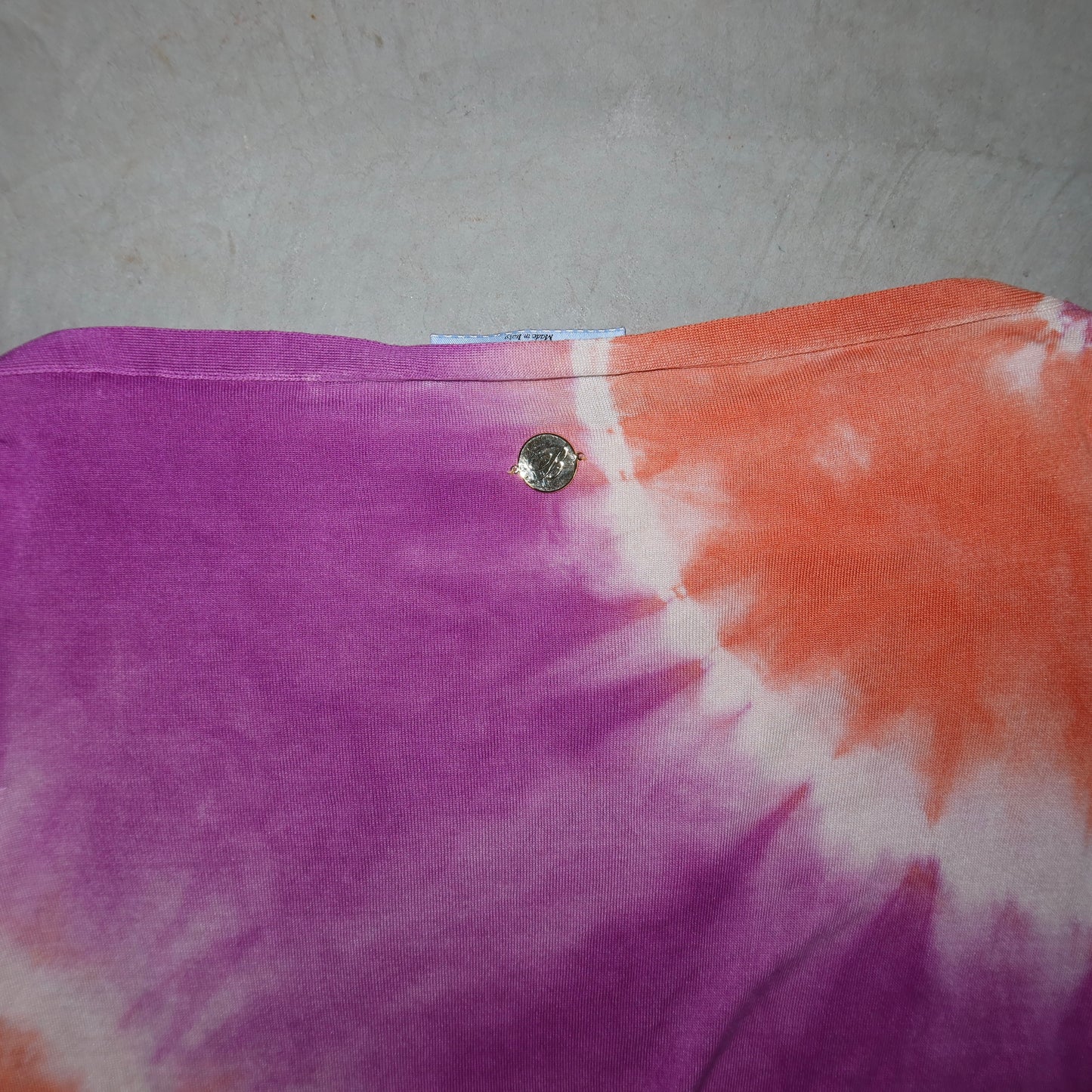 Blumarine SS2010 Purple Silk Tie Dye Dress