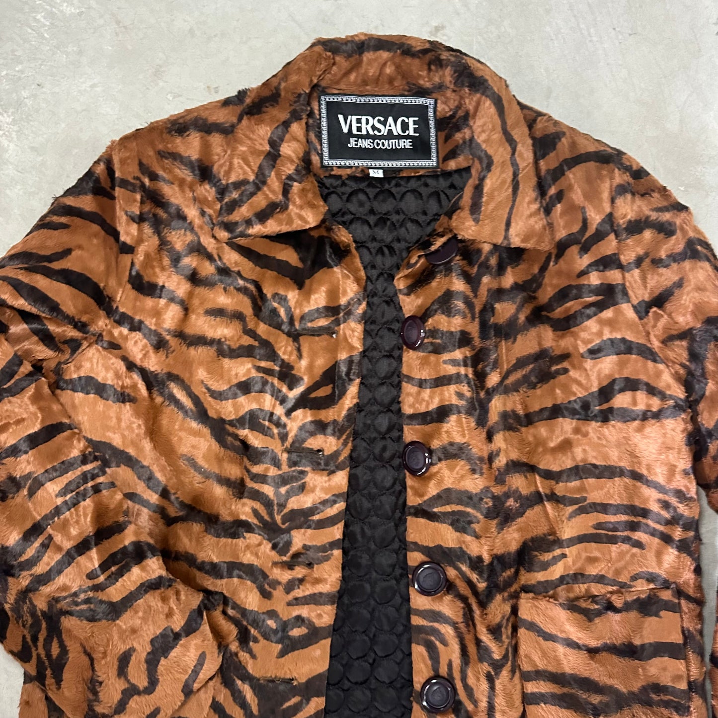 Versace Faux Fur Tiger Print Set