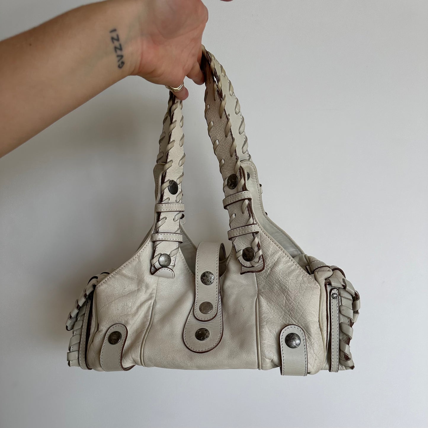 Chloé White Leather Silverado