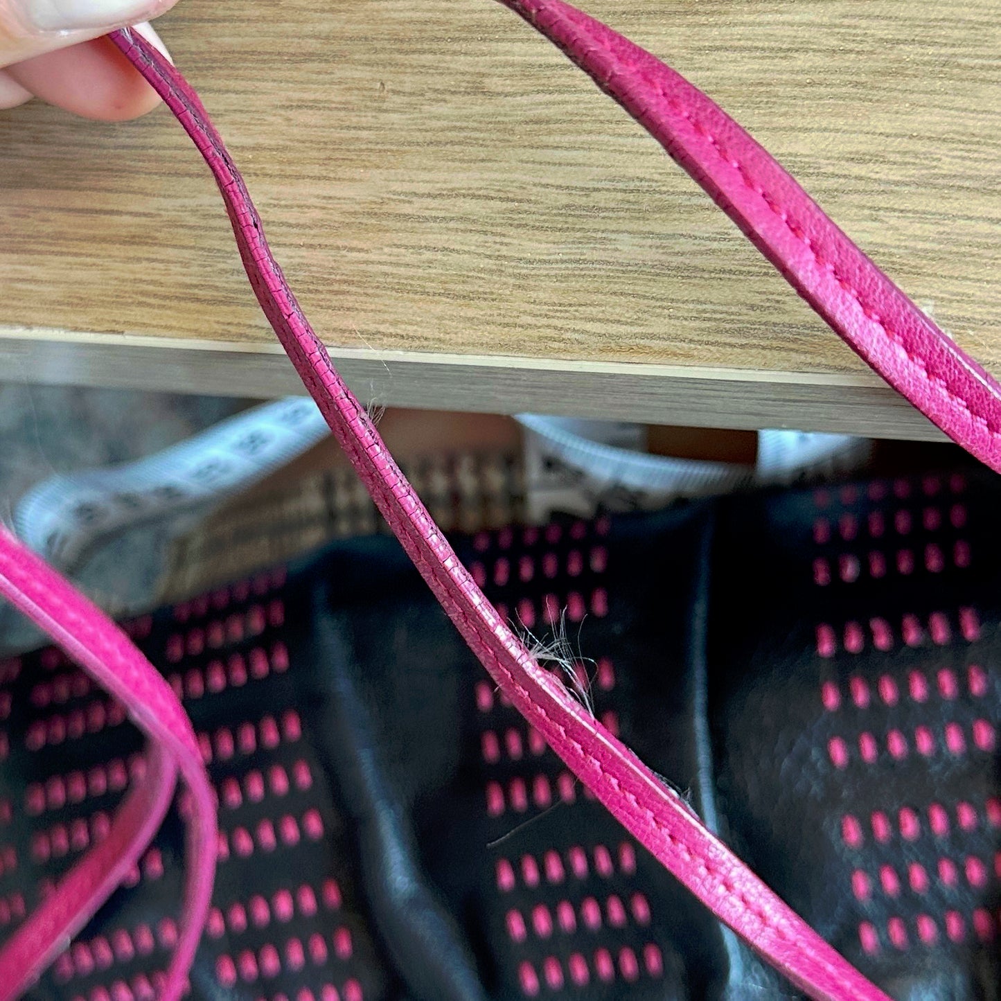 Miu Miu Black & Pink Leather Shoulder Bag