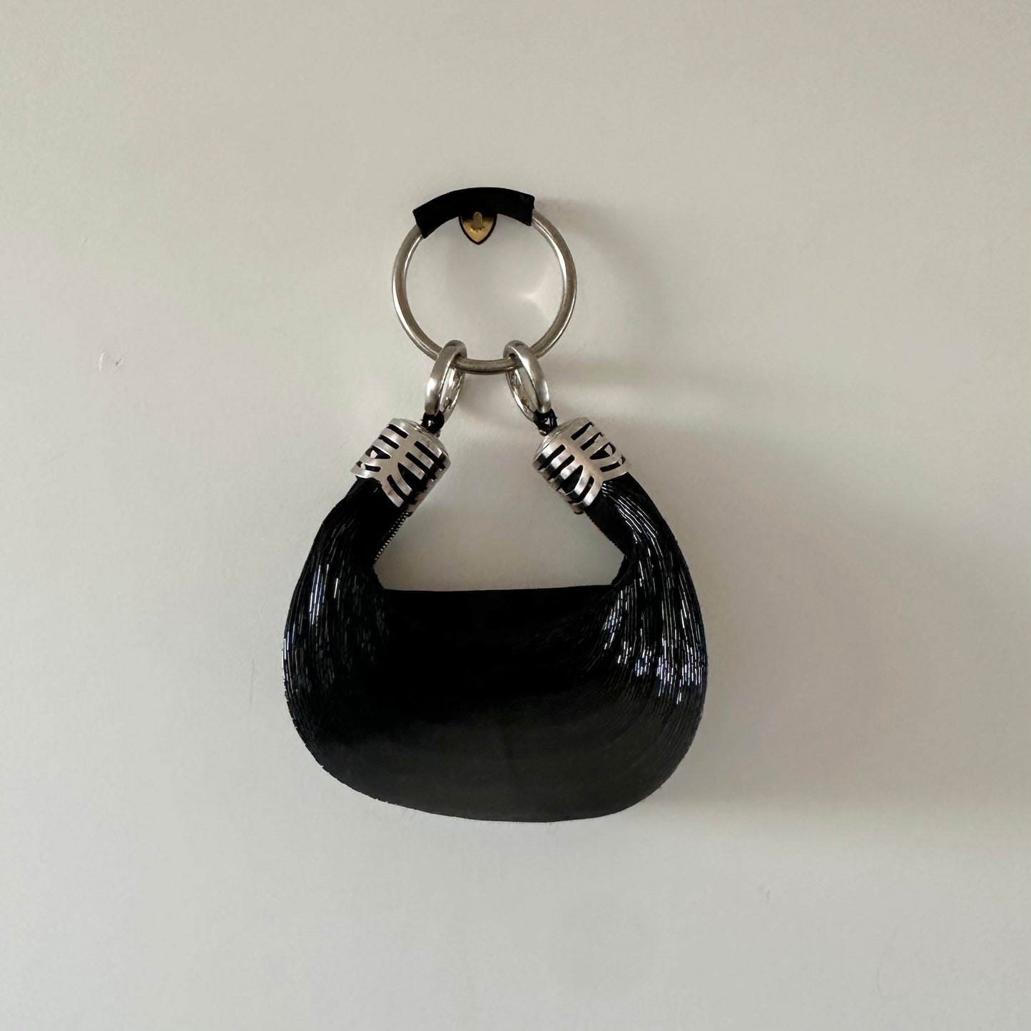 Chloe Large Black Sequin Bracelet Bag