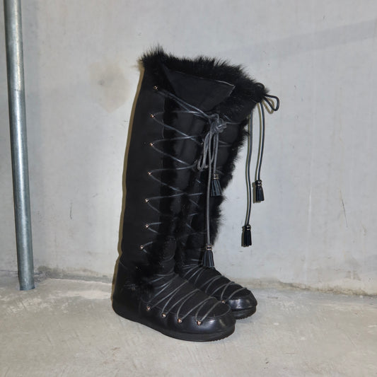 Emilio Pucci Shearling Lace Up Boots (38)