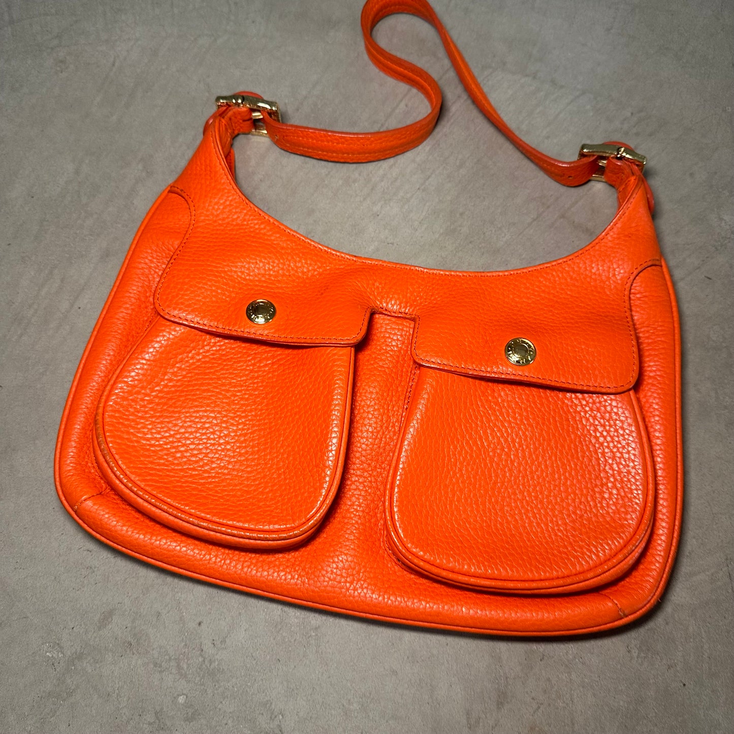 DKNY Orange Leather Bag