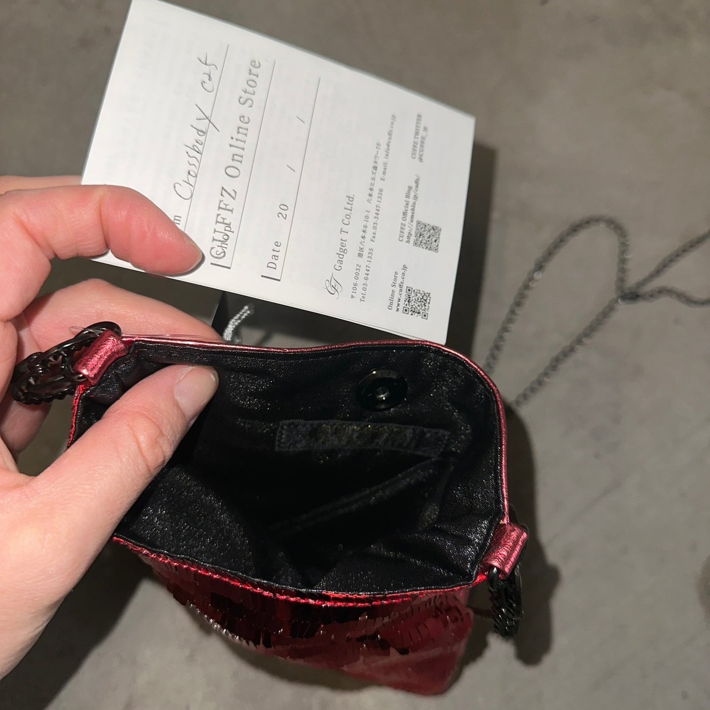 Cuffz BNWT Red Sequin Mini Crossbody Bag