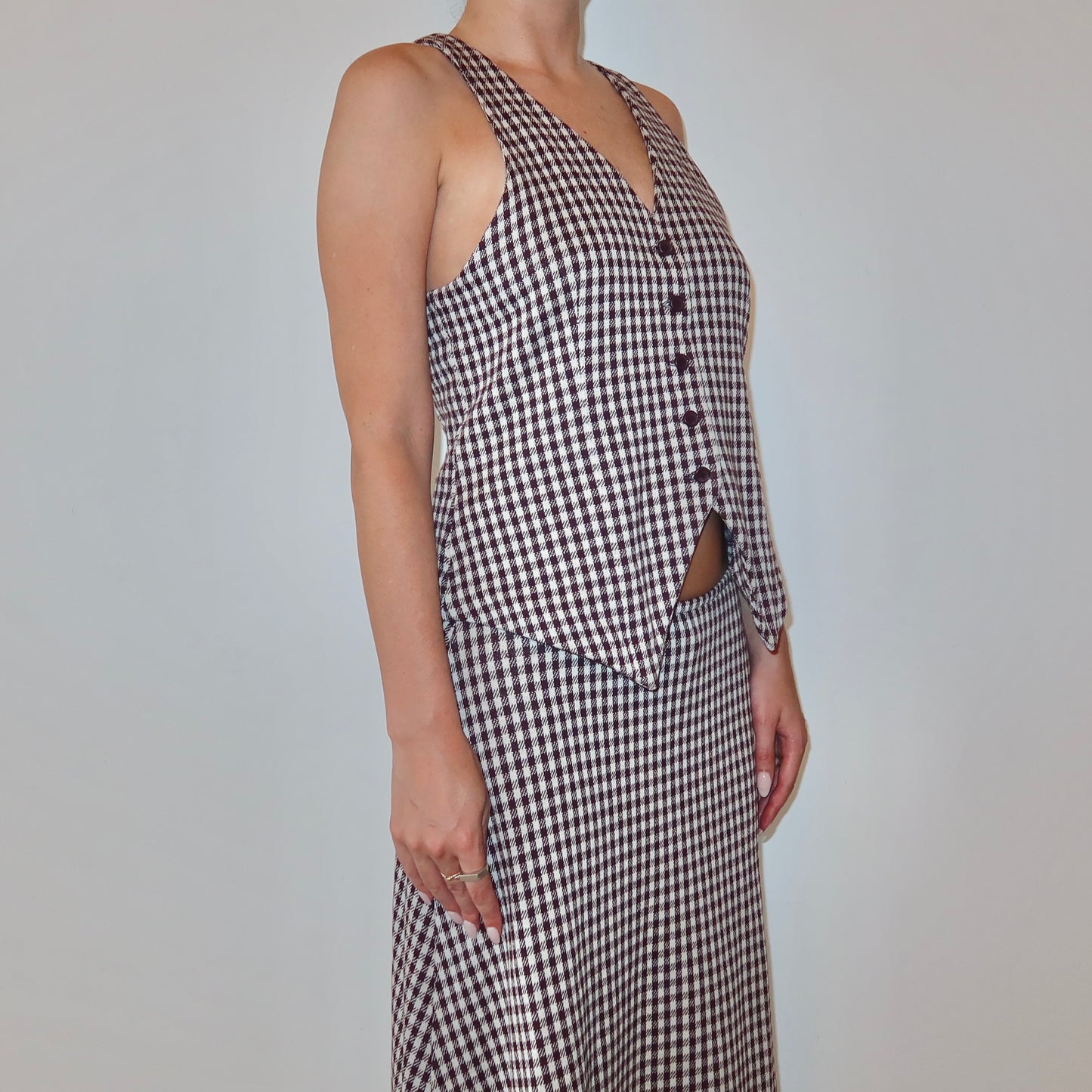 Norma Kamali Checkered Set
