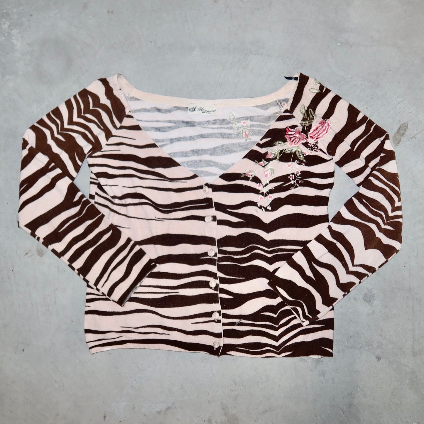 Blumarine SS2000 Zebra Cardigan