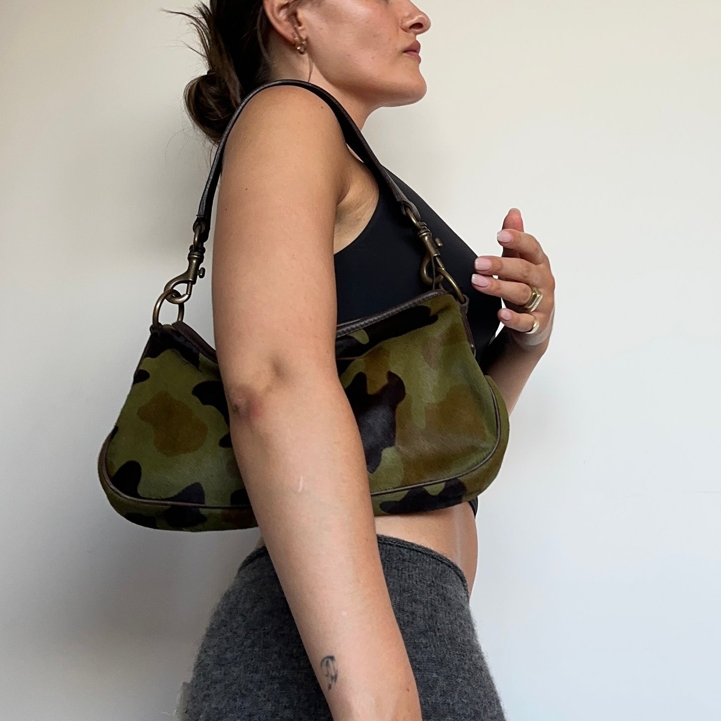 Miu Miu Rare Camouflage Cowhide Bag