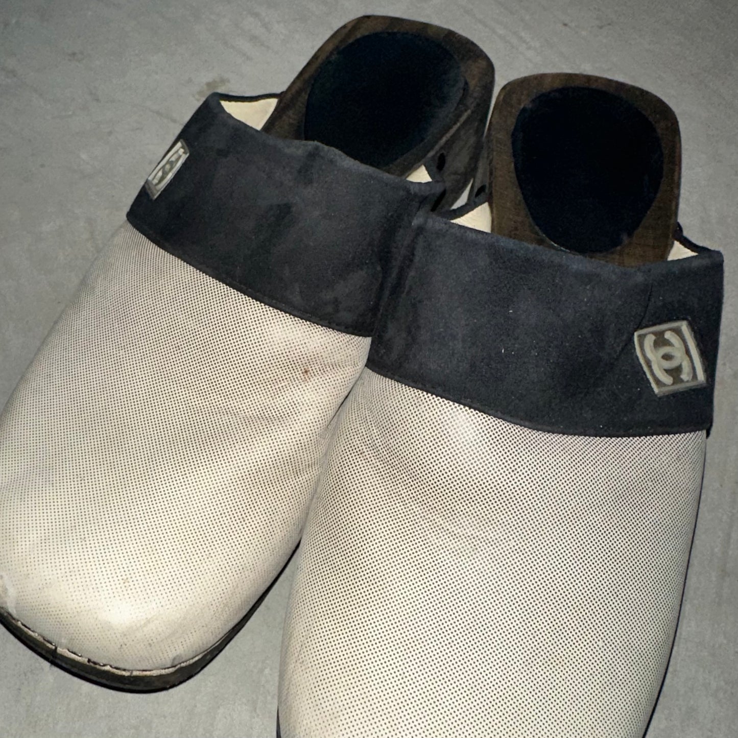 Chanel Two Tone Clogs (37)