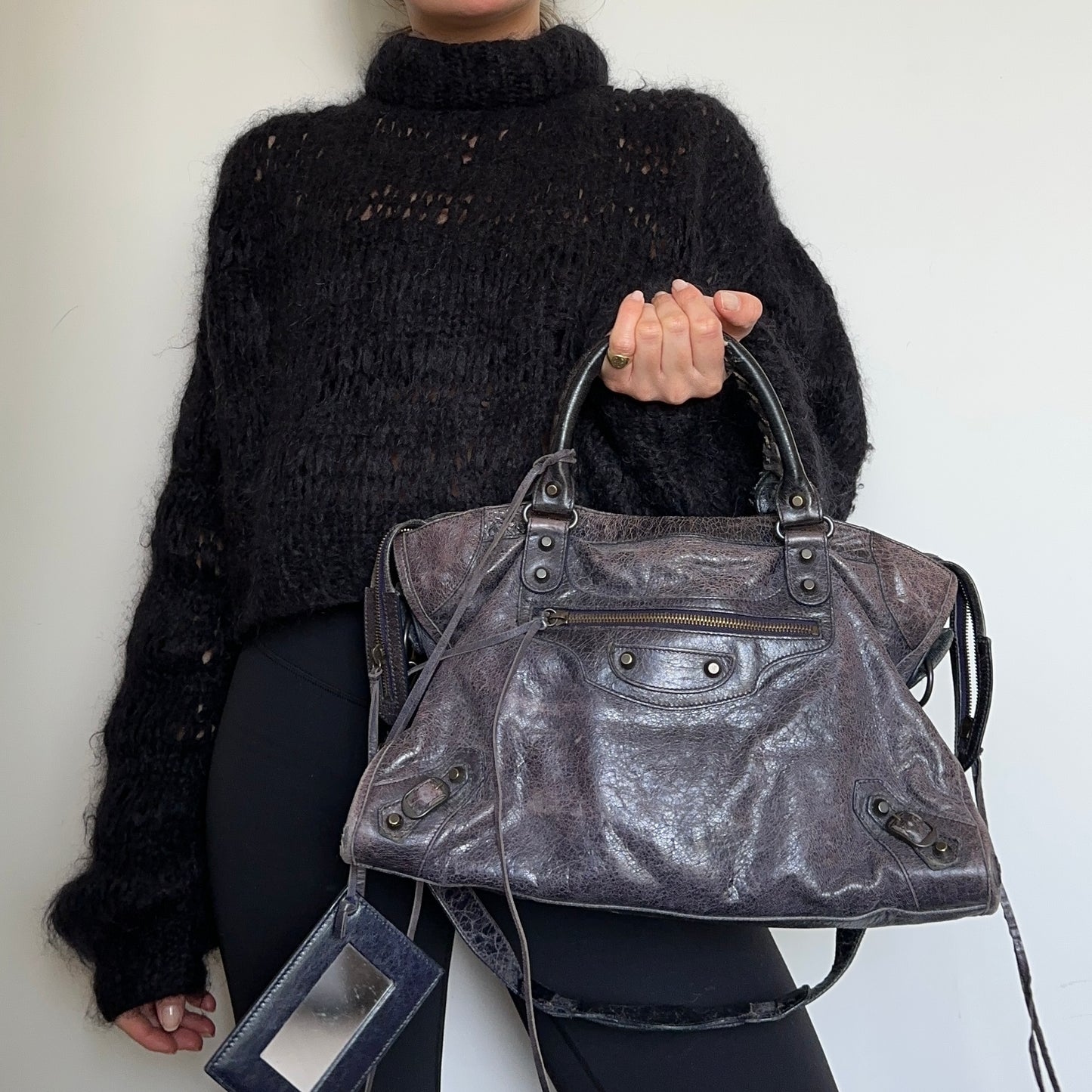 Balenciaga Dark Purple City Bag