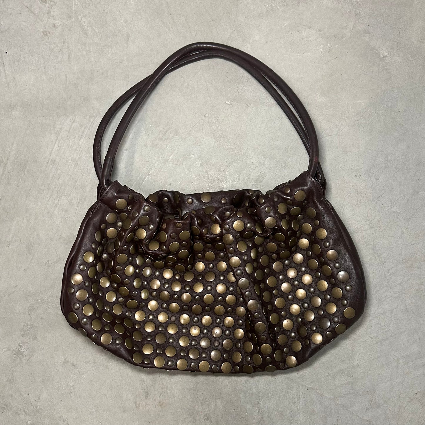 Sonia Rykiel Brown Domino with Bronze Studs