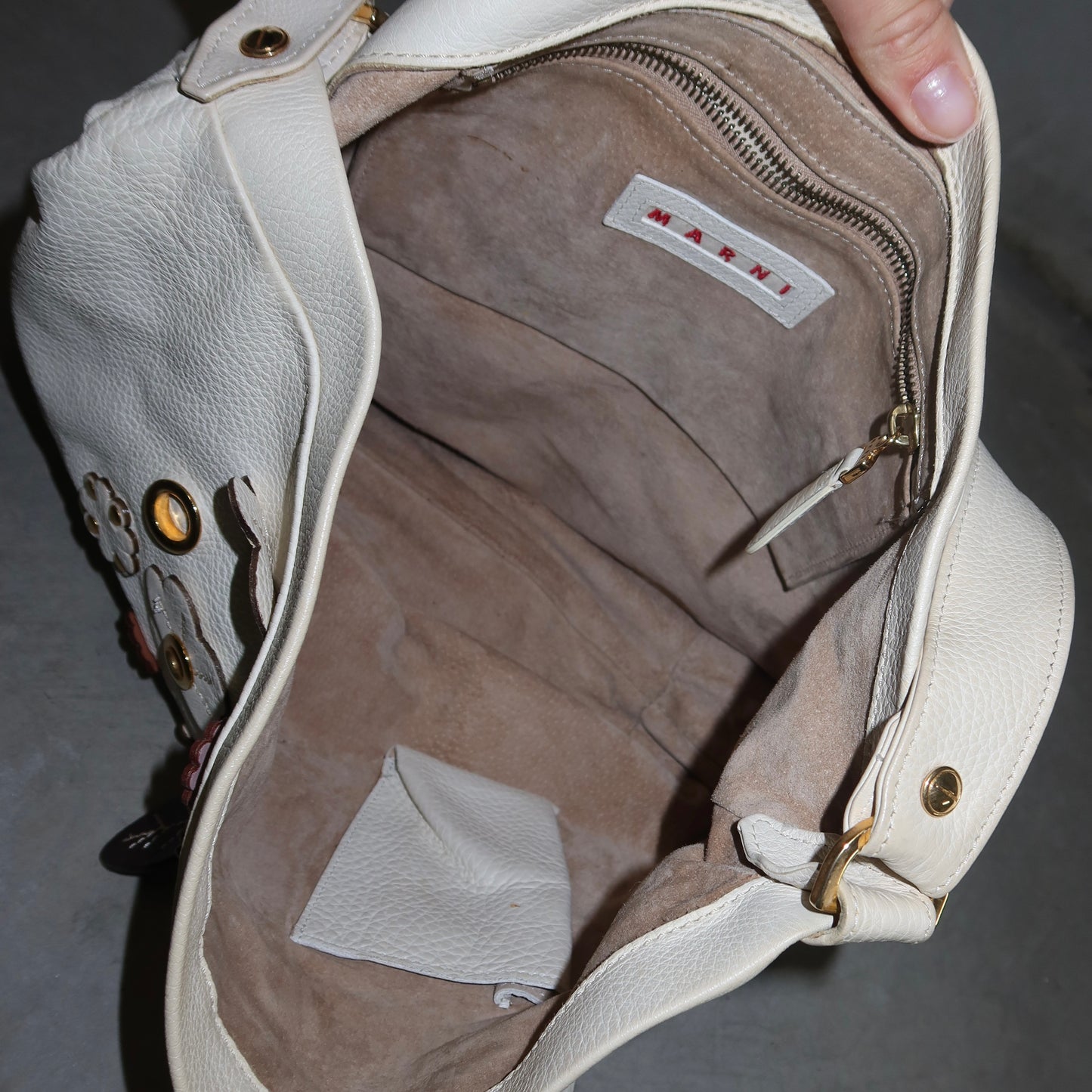 Marni 3D Flower Leather Messenger