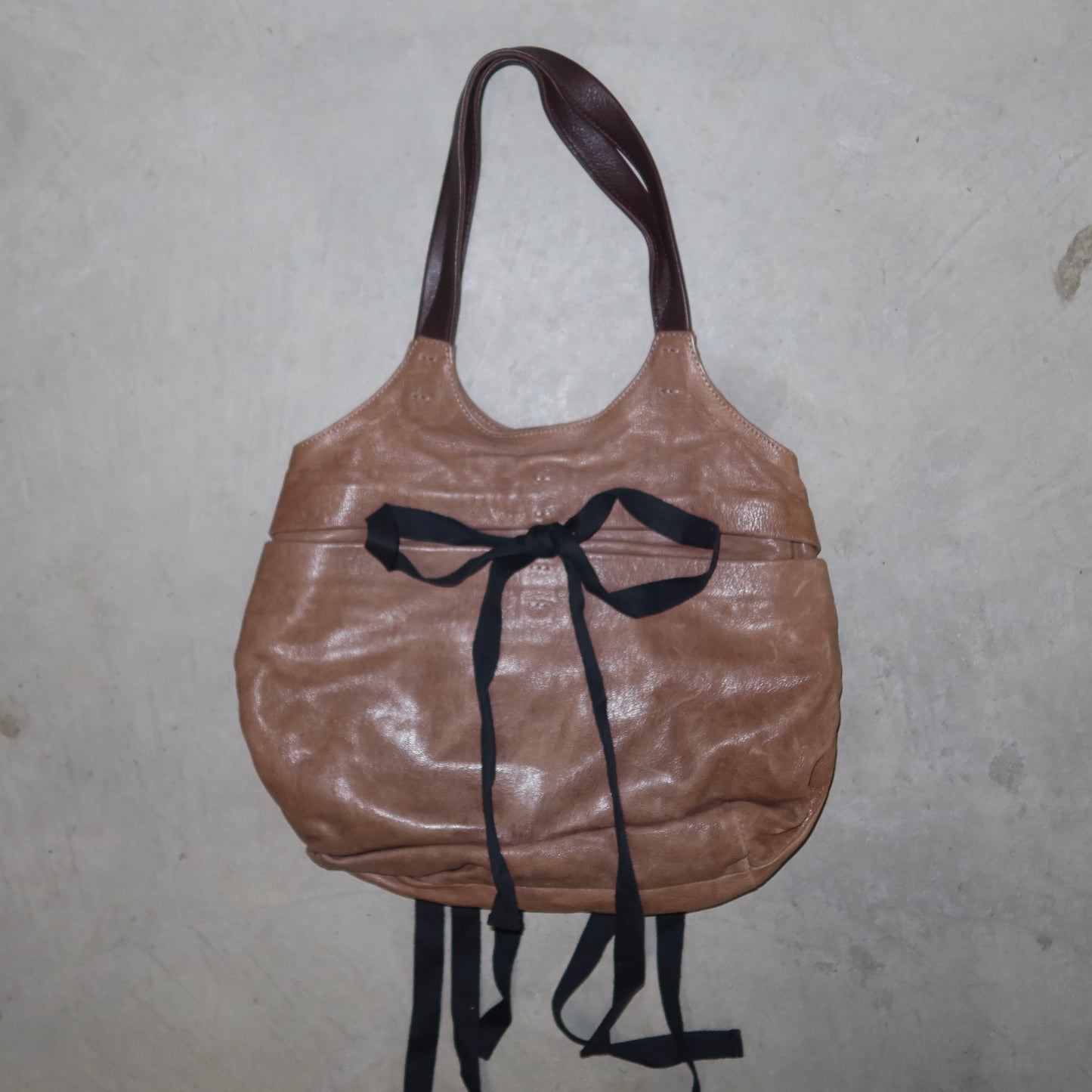 Marni SS2011 Brown Leather Bow Tote Bag