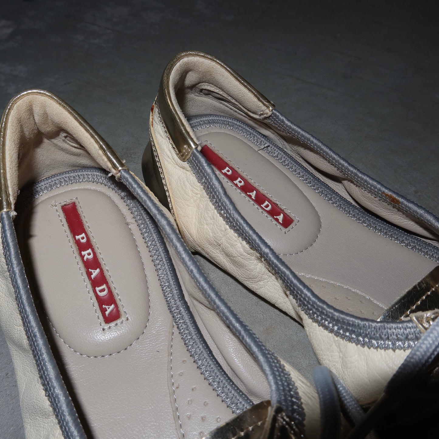 Prada Sport Gold Flats (36)