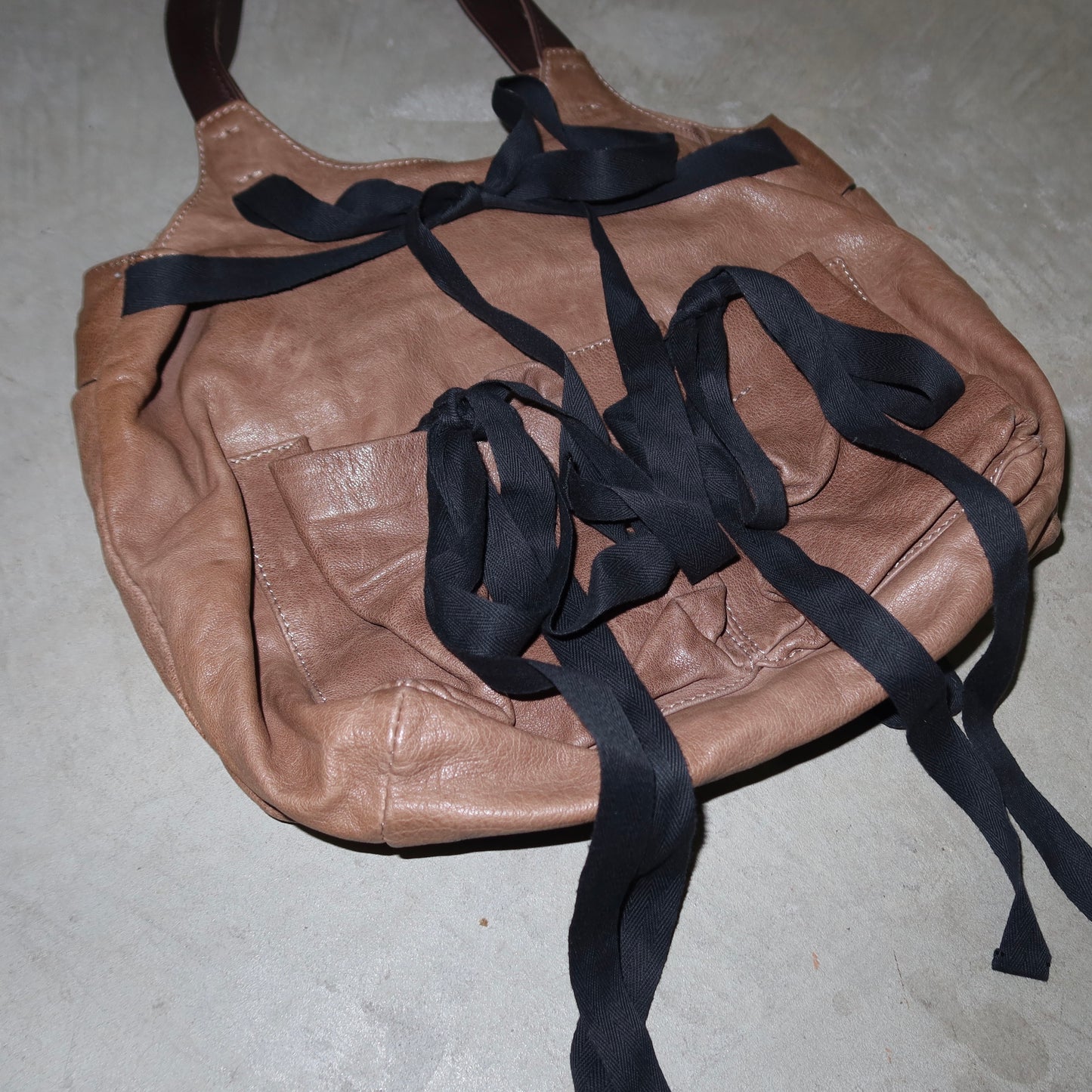 Marni SS2011 Brown Leather Bow Tote Bag