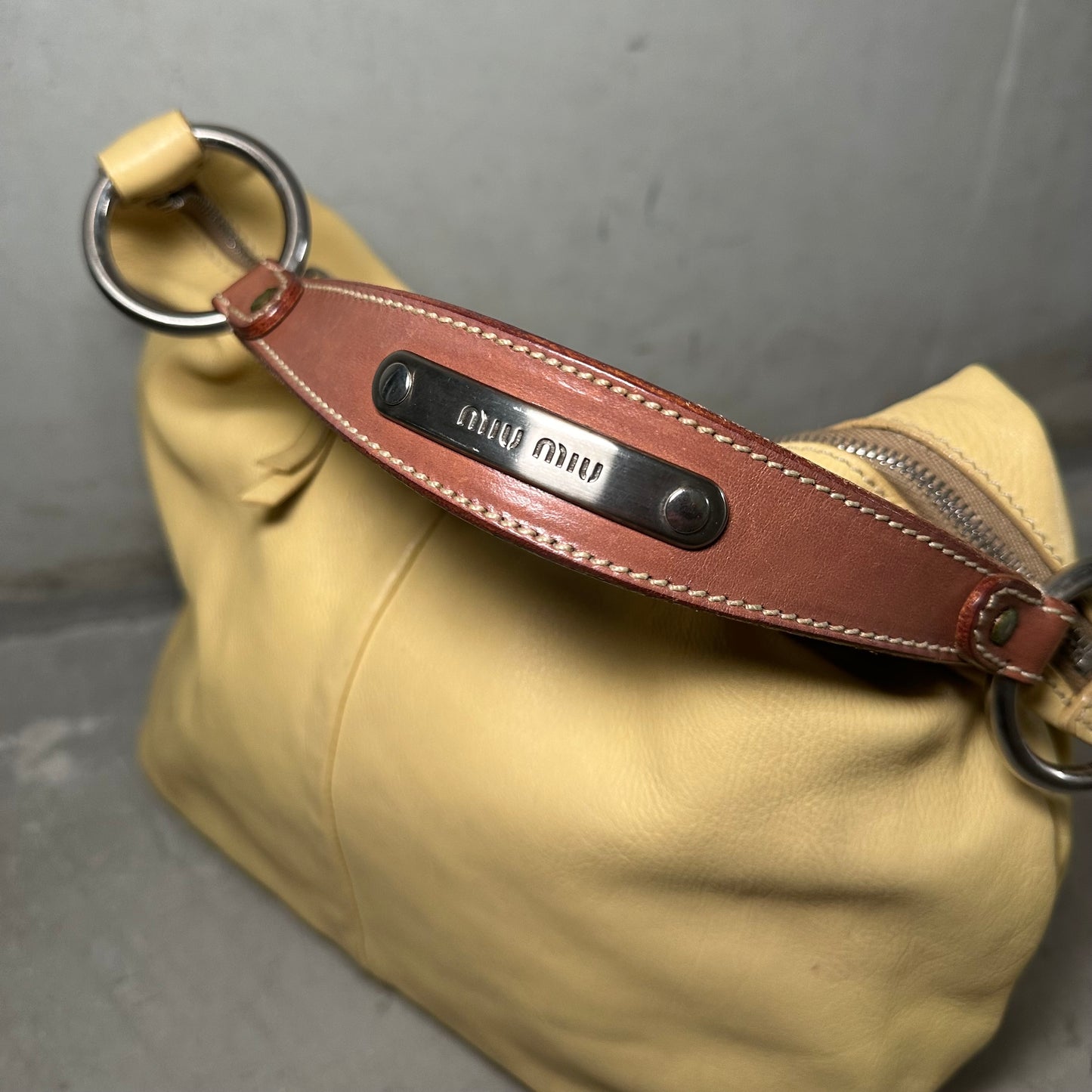 Miu Miu Yellow Leather Bag