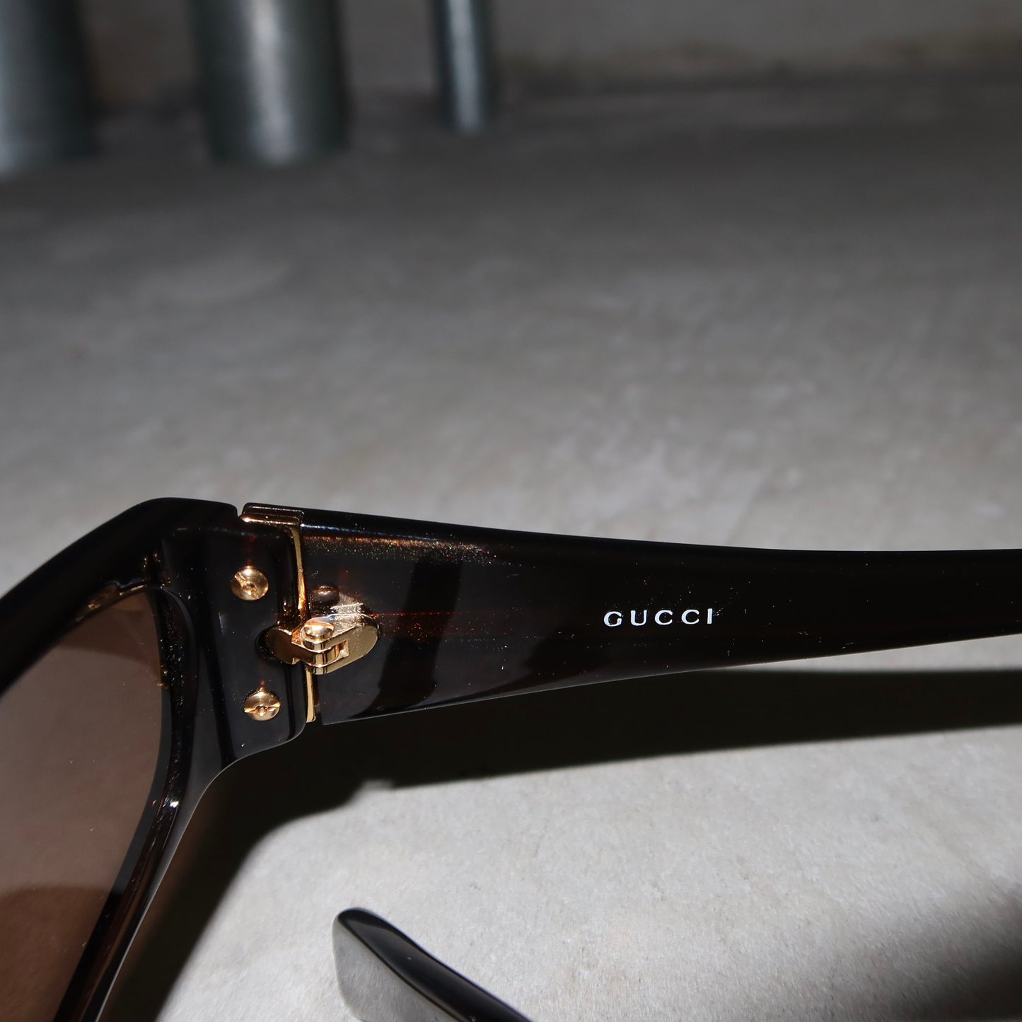 Gucci Brown Sunglasses with Gold GG Logo
