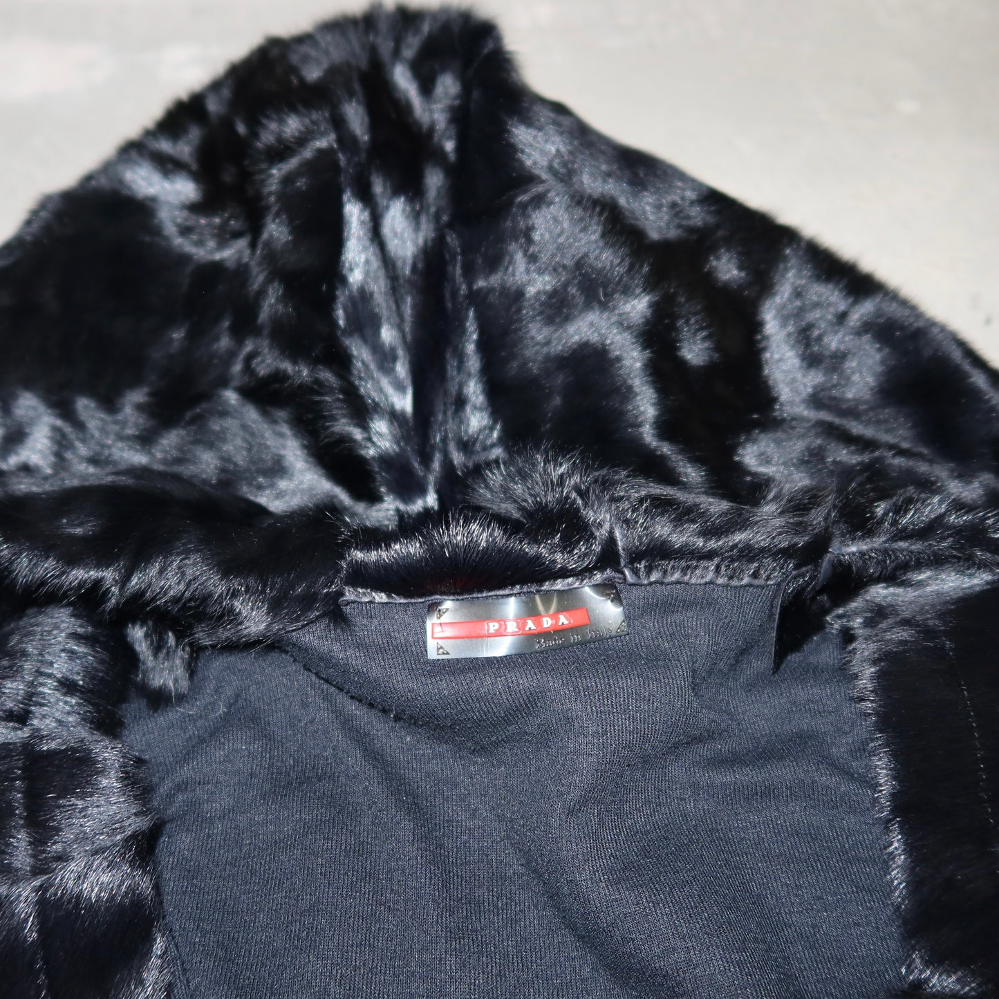 Prada Sport Wool and Goat Fur Hoodie