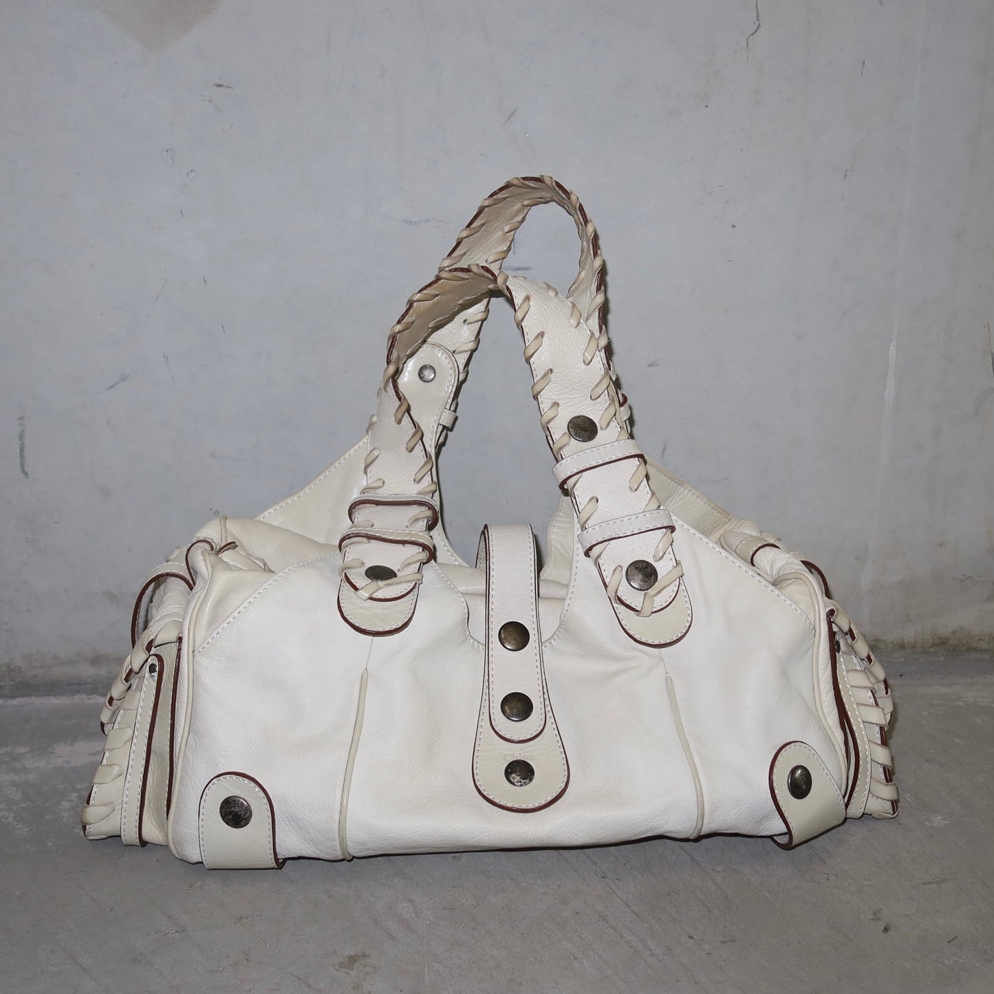 Chloé White Leather Silverado