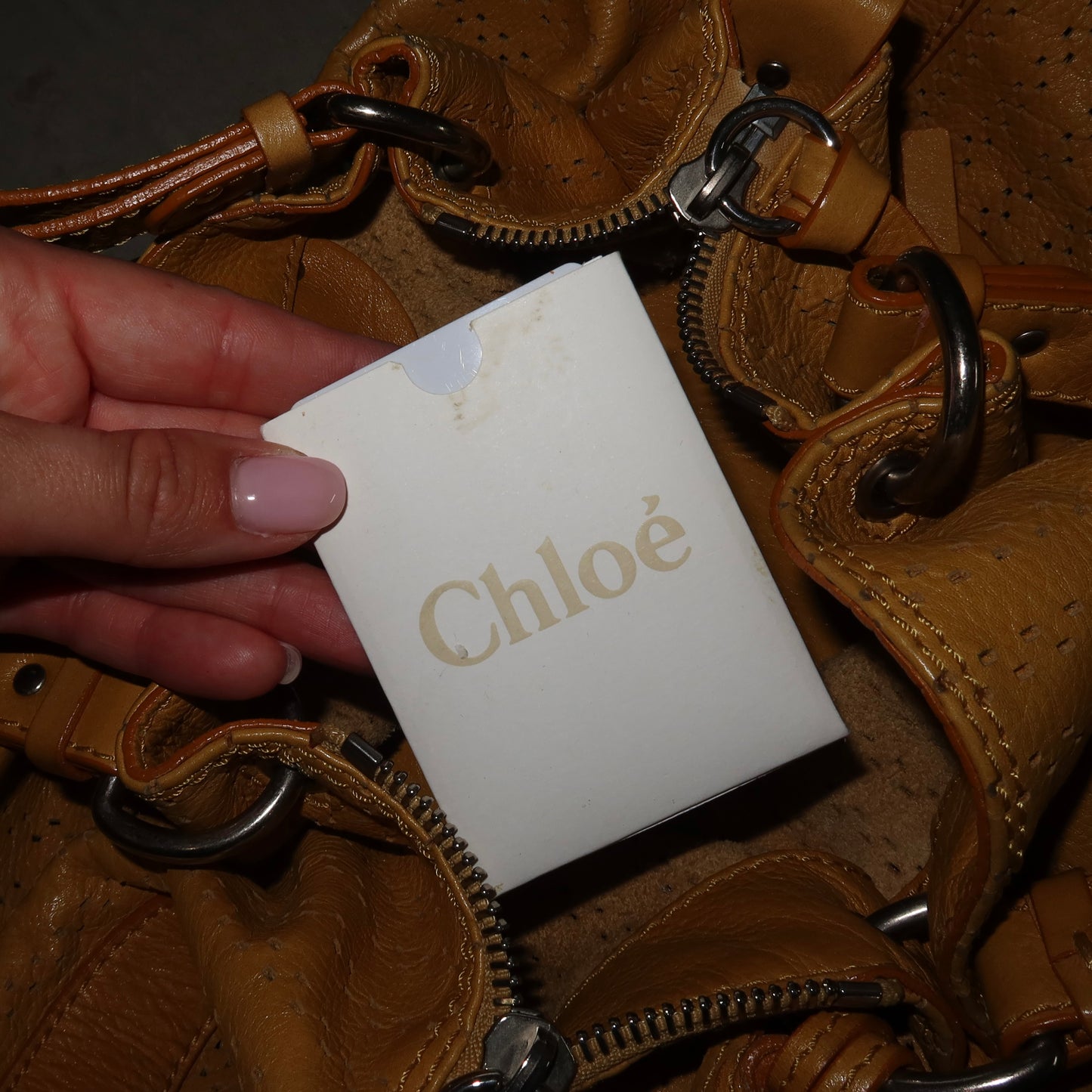 Chloé Yellow Perforated Kerala Tote Bag