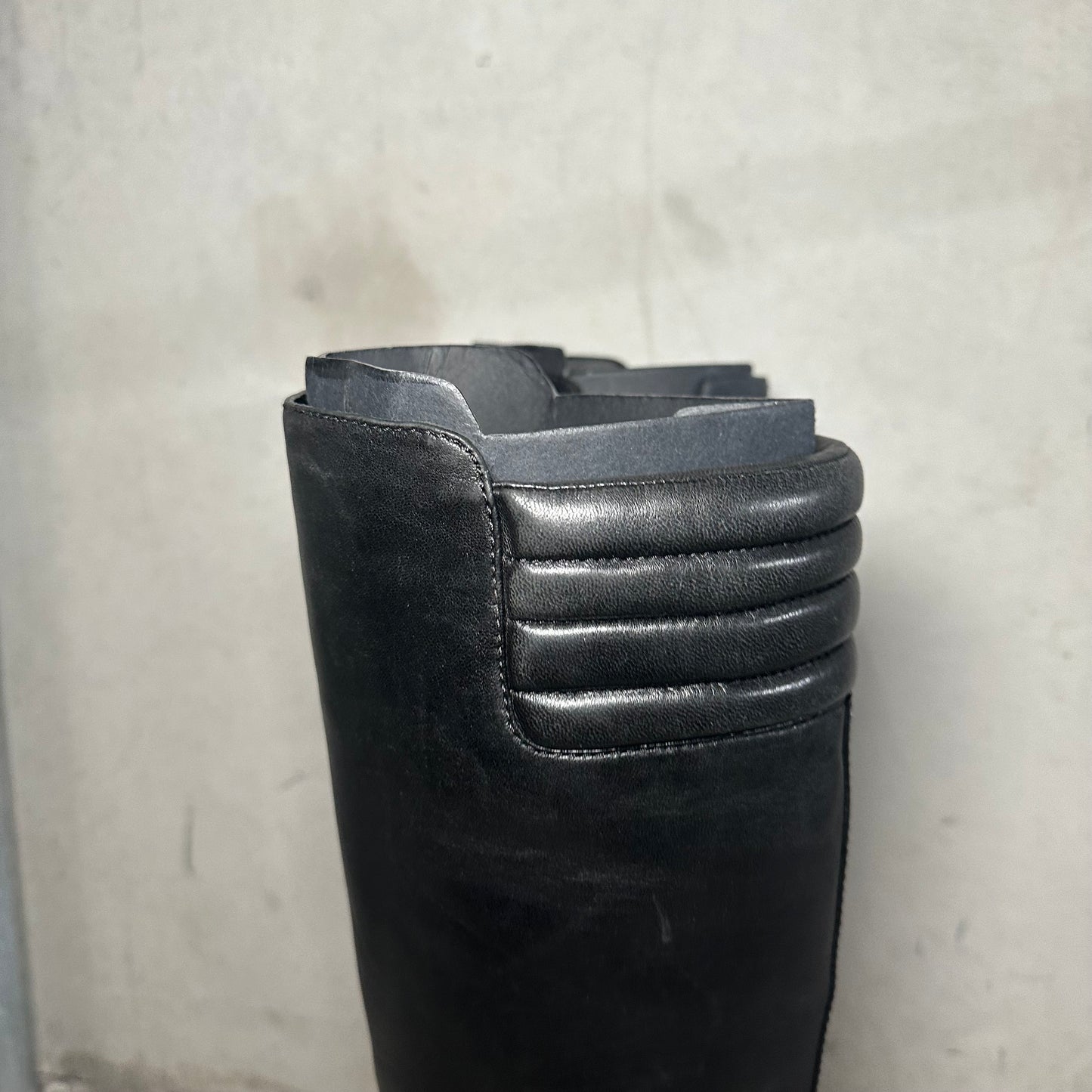 Prada Sport Padded Biker Boots with Hidden Wedge (37.5)