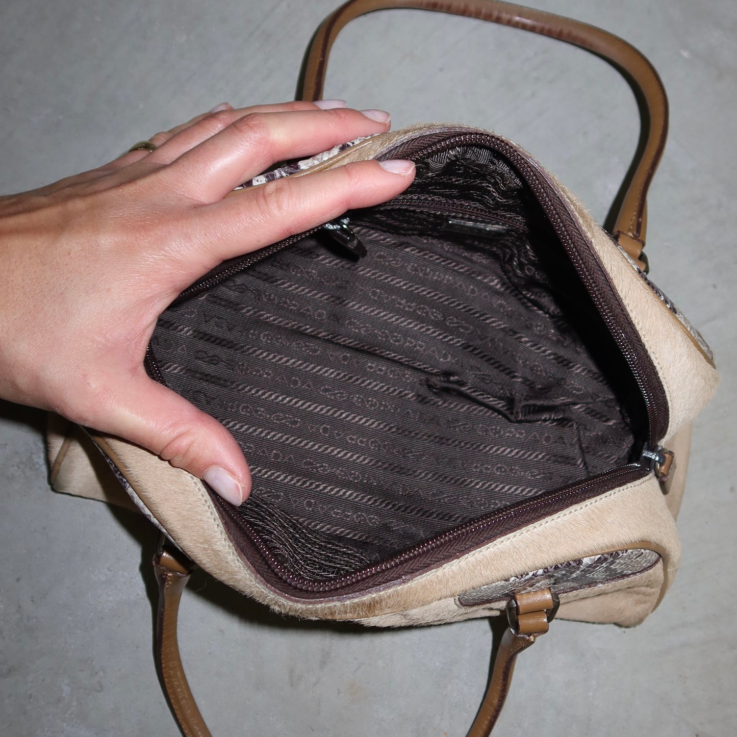 Prada Cowhide Bowling Bag