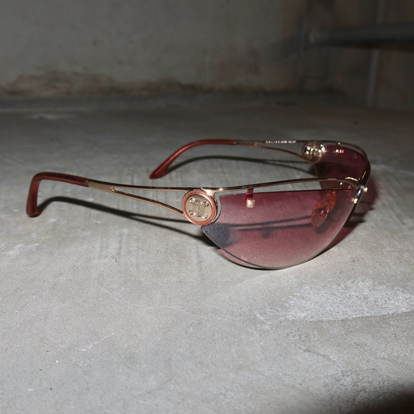 Celine Pink Rimless Sunglasses