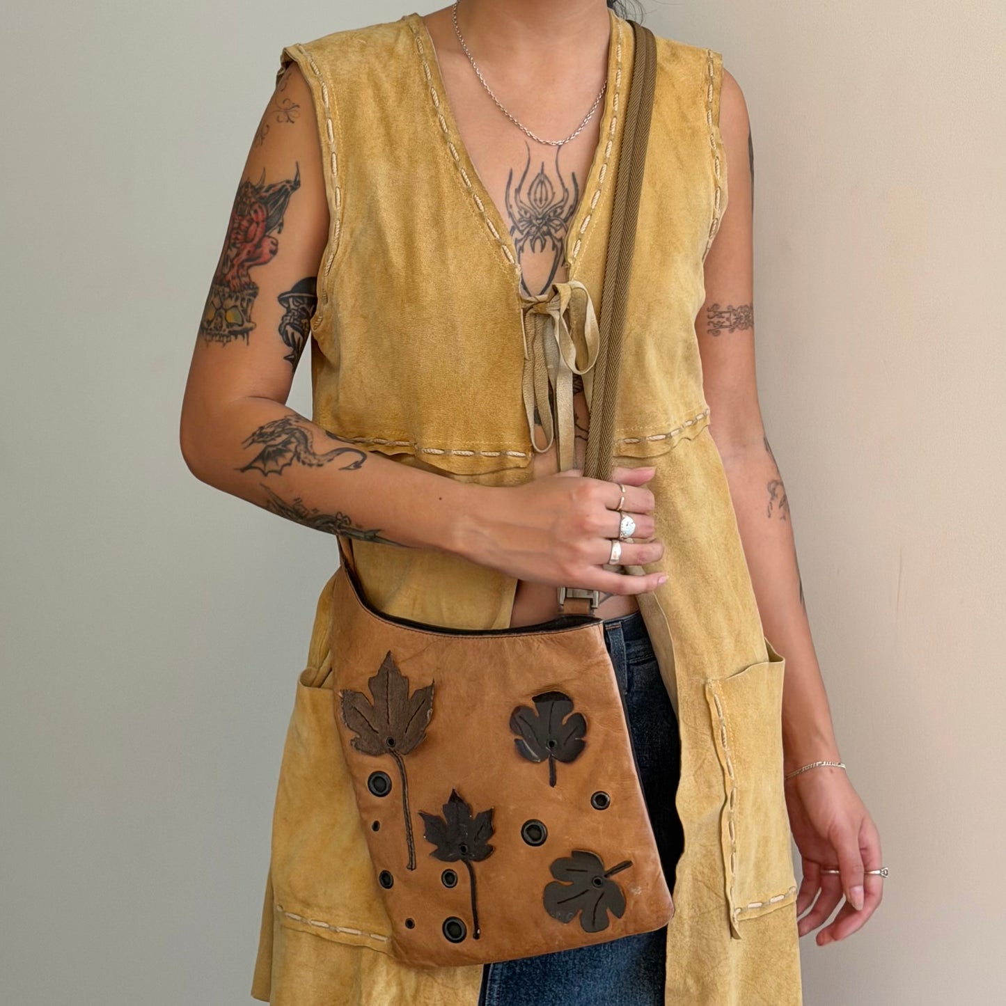 D&G Suede Tie Front Top