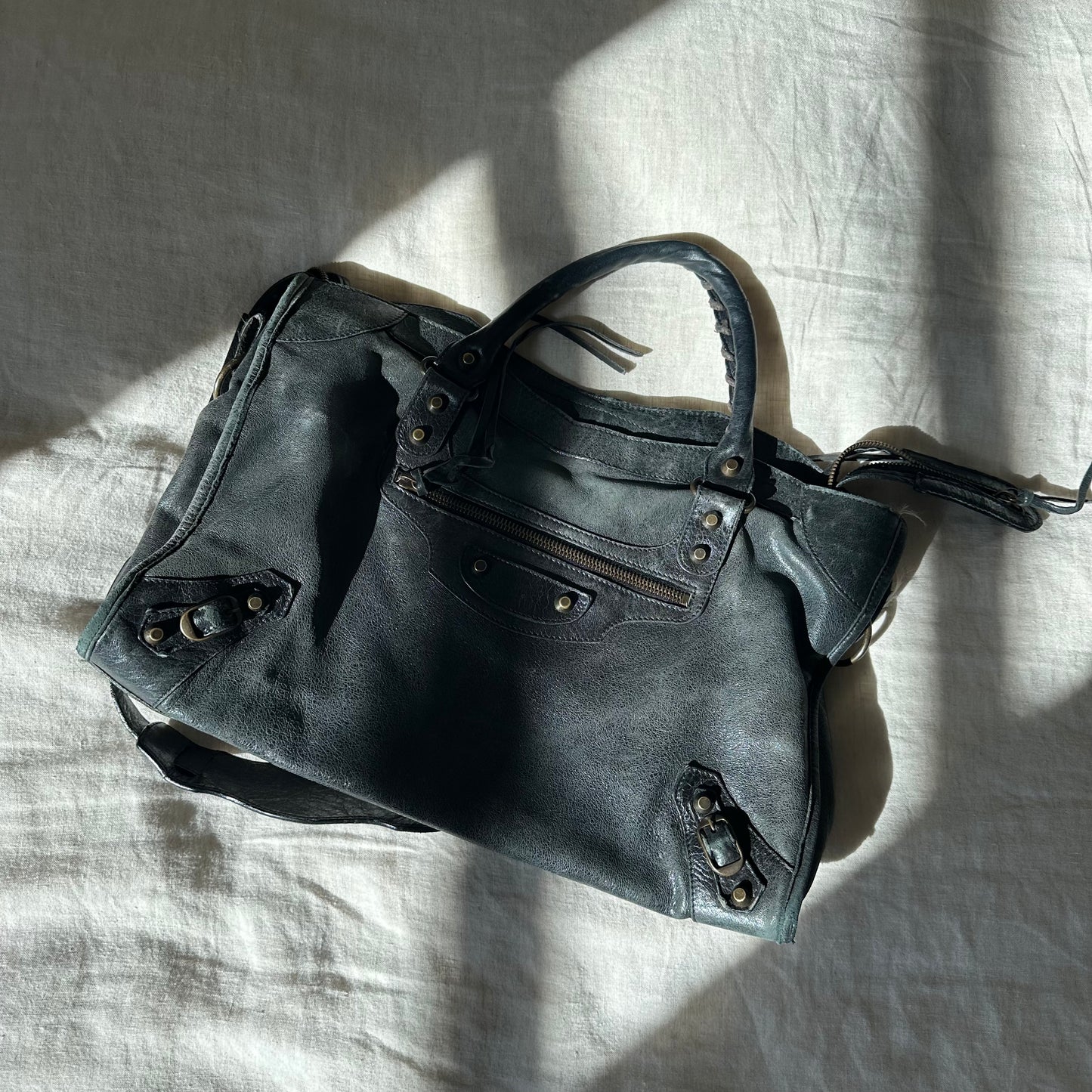 Balenciaga Black Motorcycle/City 2WAY Bag