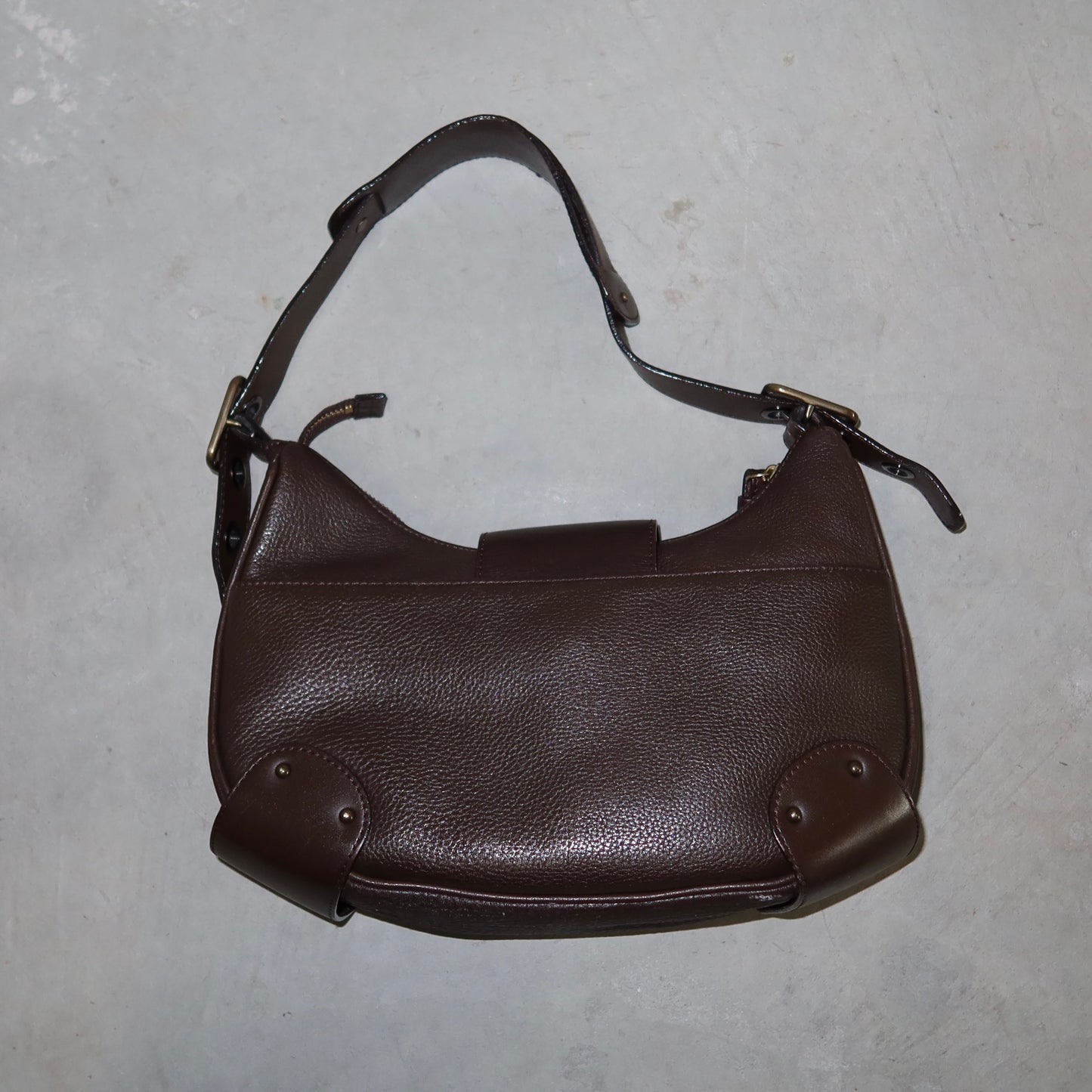 Chloé Brown Leather Crescent ‘C’ Logo Bag