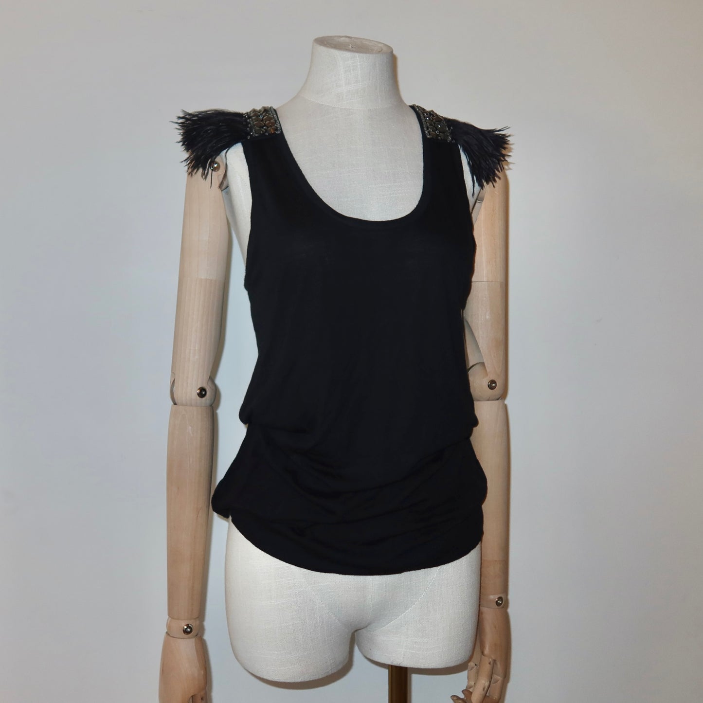 Emilio Pucci 2007 Feather Shoulder Vest