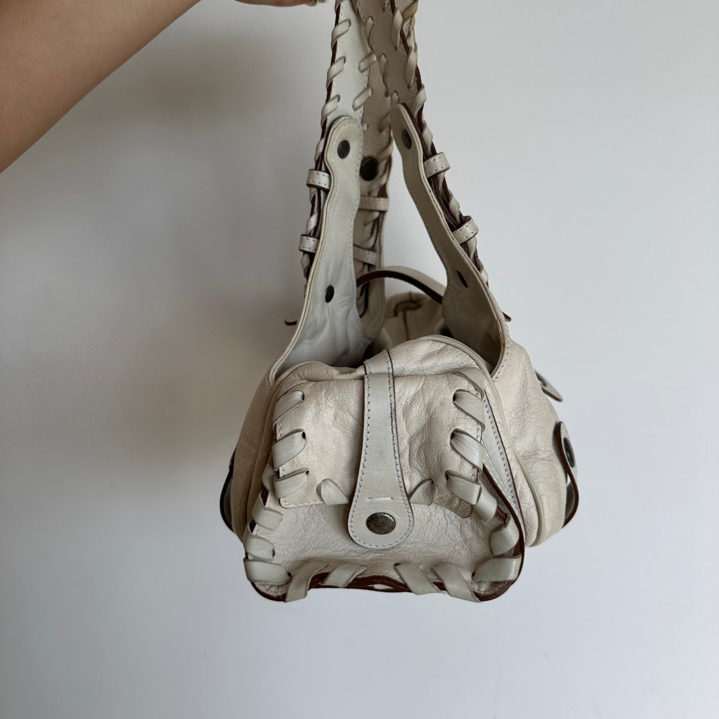 Chloé White Leather Silverado