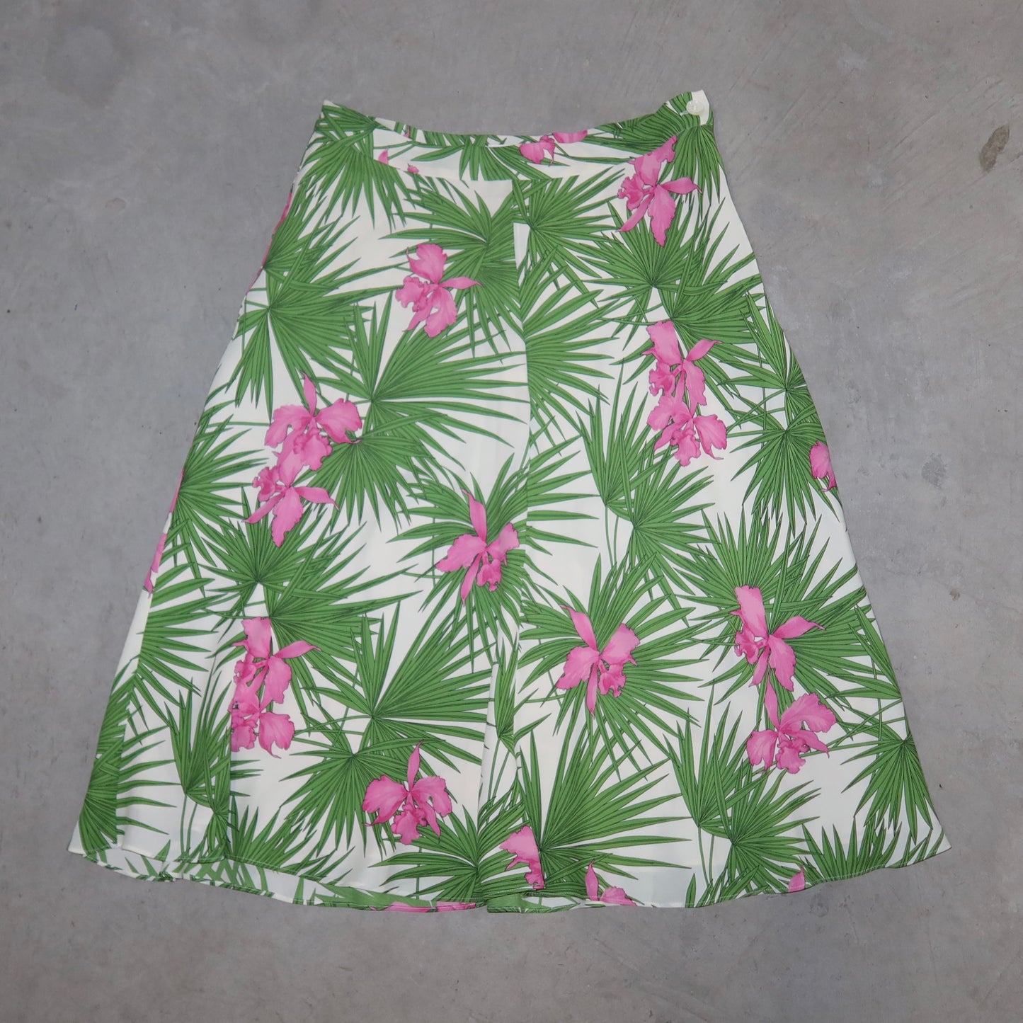 Celine SS2004 Silk Floral Skirt