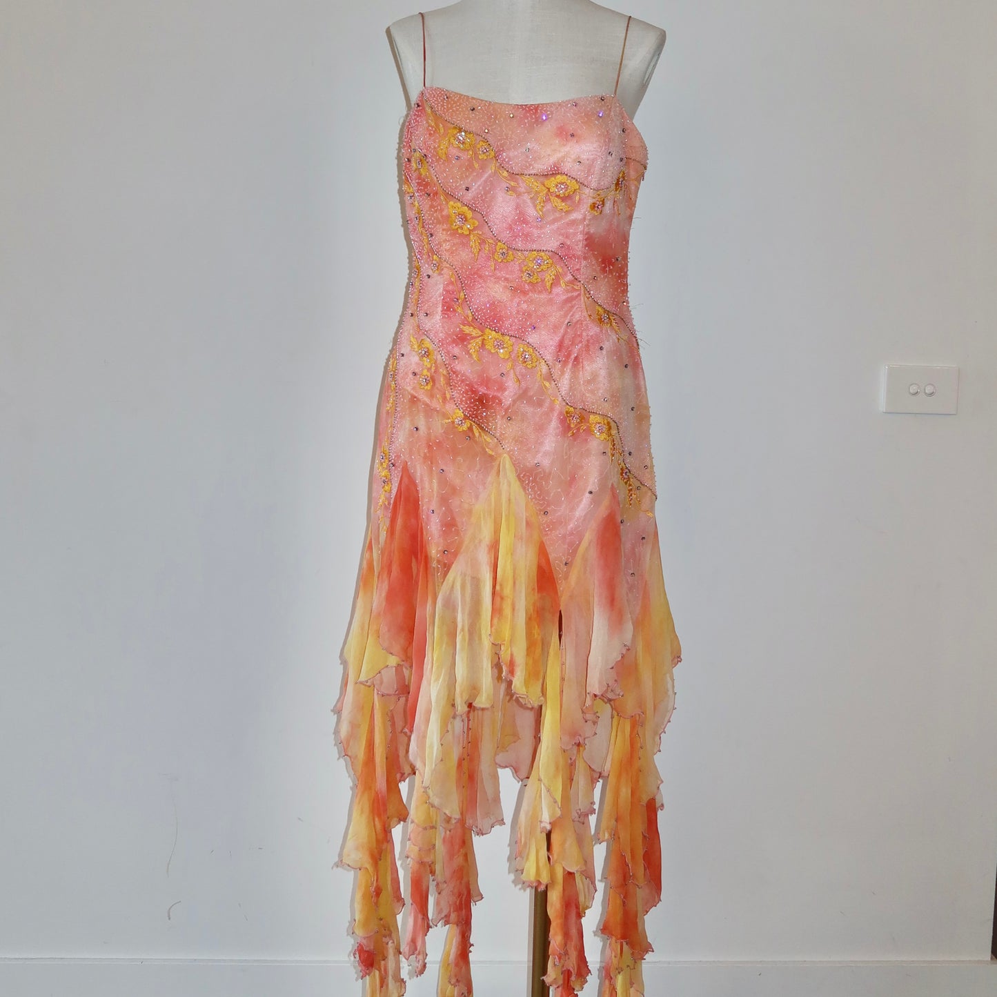 YVE London Beaded Silk Dress