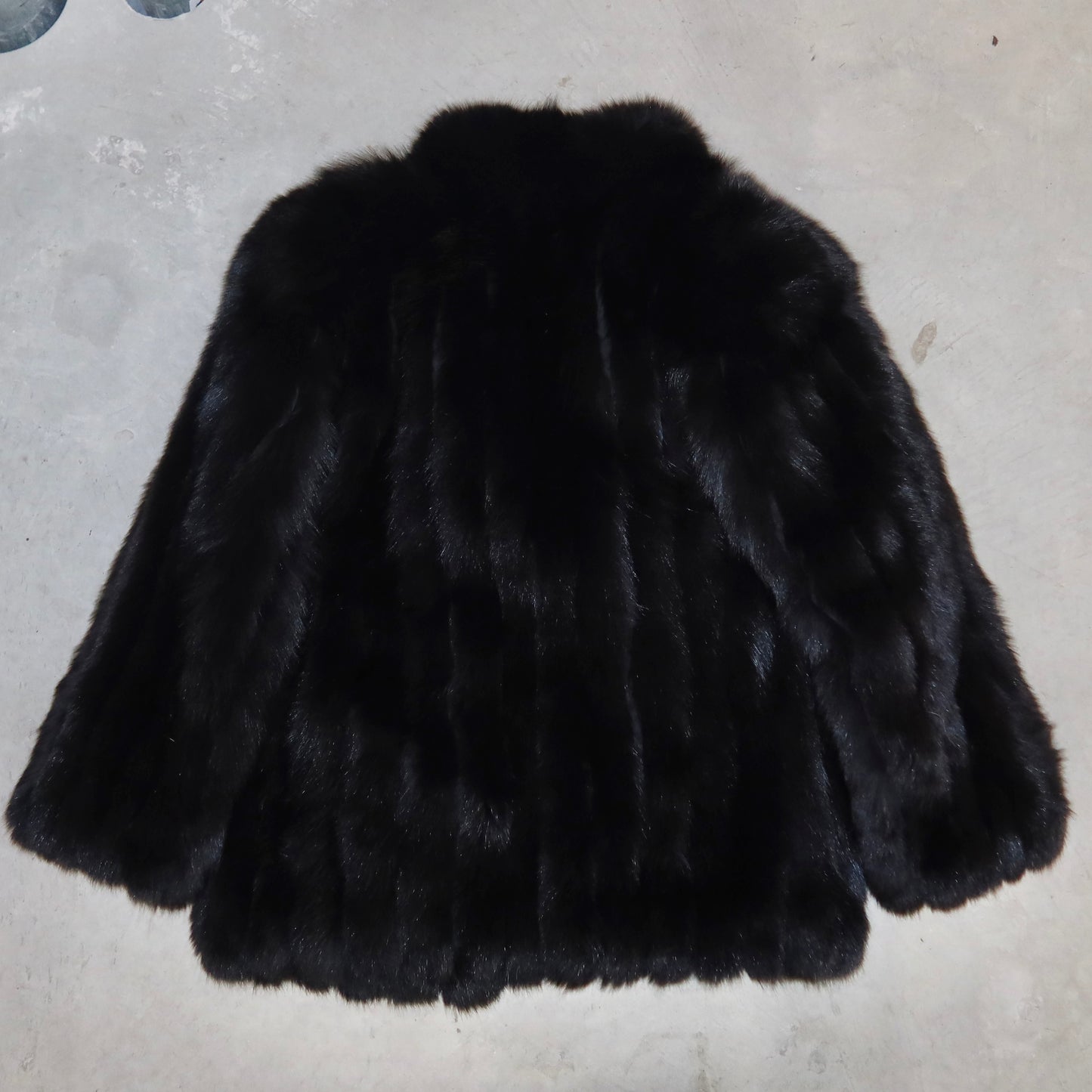 Vintage Black Fox Fur Coat