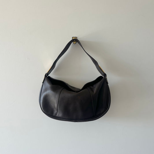 Dolce & Gabbana Brown Leather Slouchy Bag with Gold Hardware
