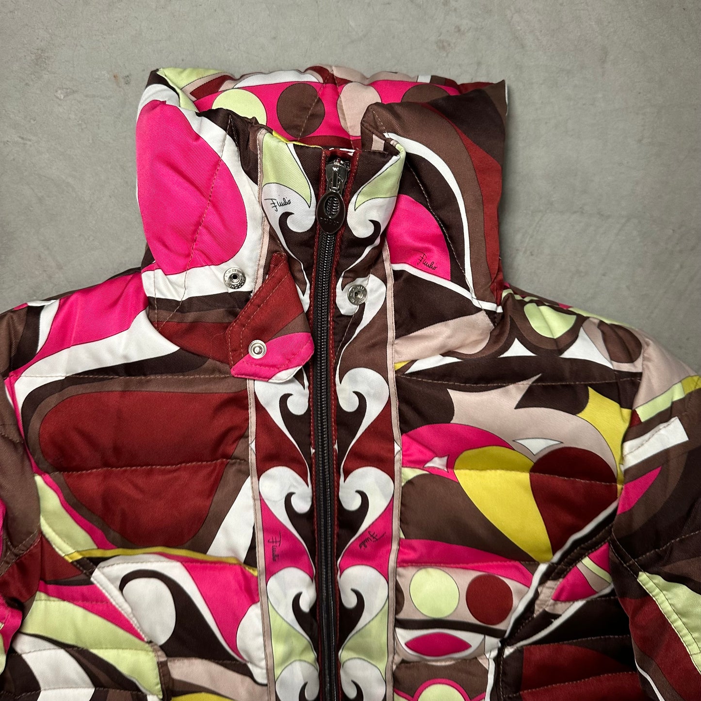 Emilio Pucci Printed Long Puffer Jacket