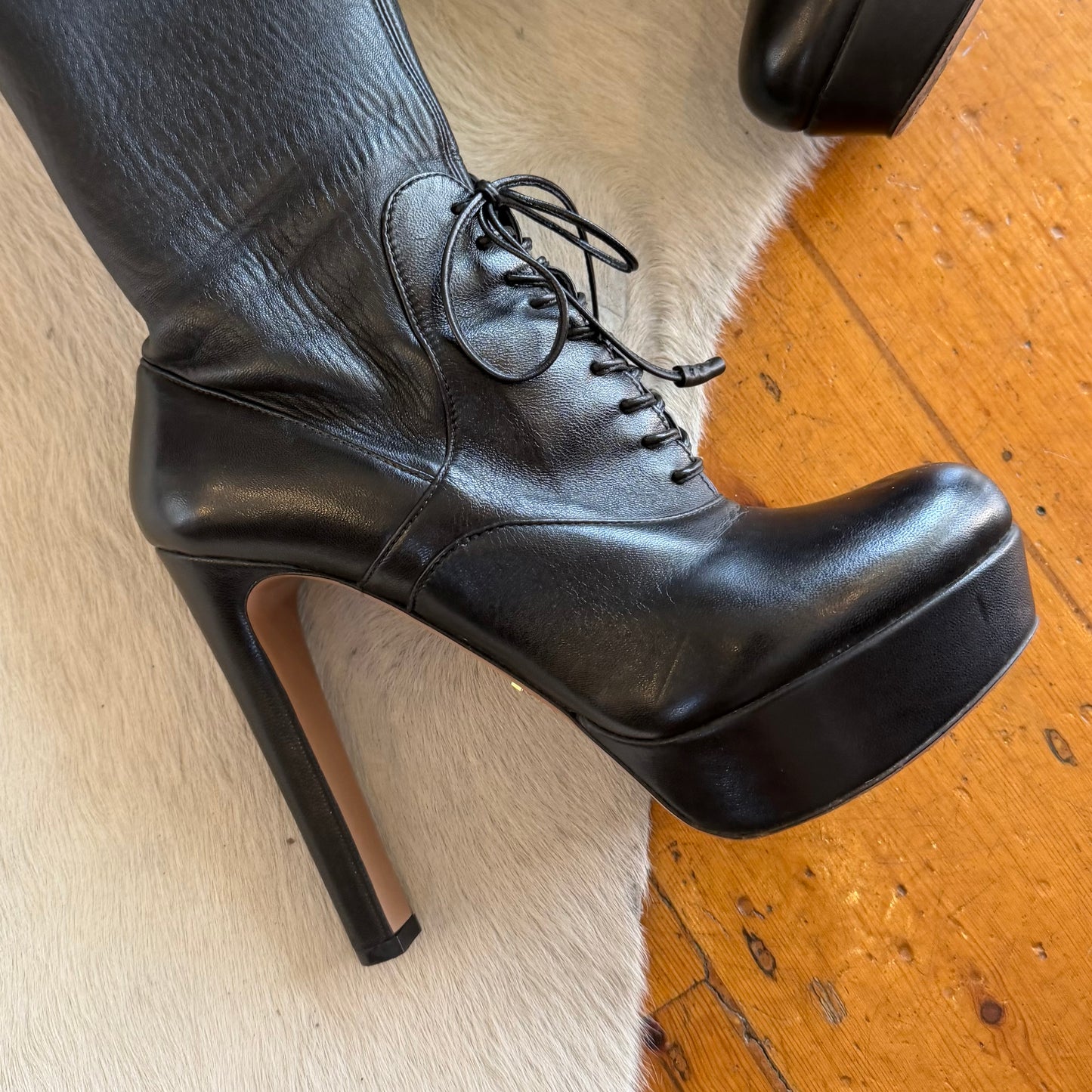 Prada Leather Boots (38.5)
